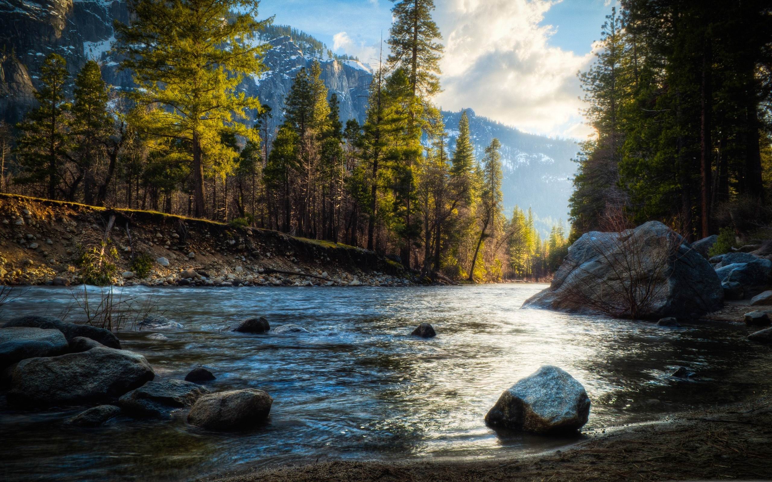 Mountain Stream Hdr Beautiful Mountain Scenery Picture