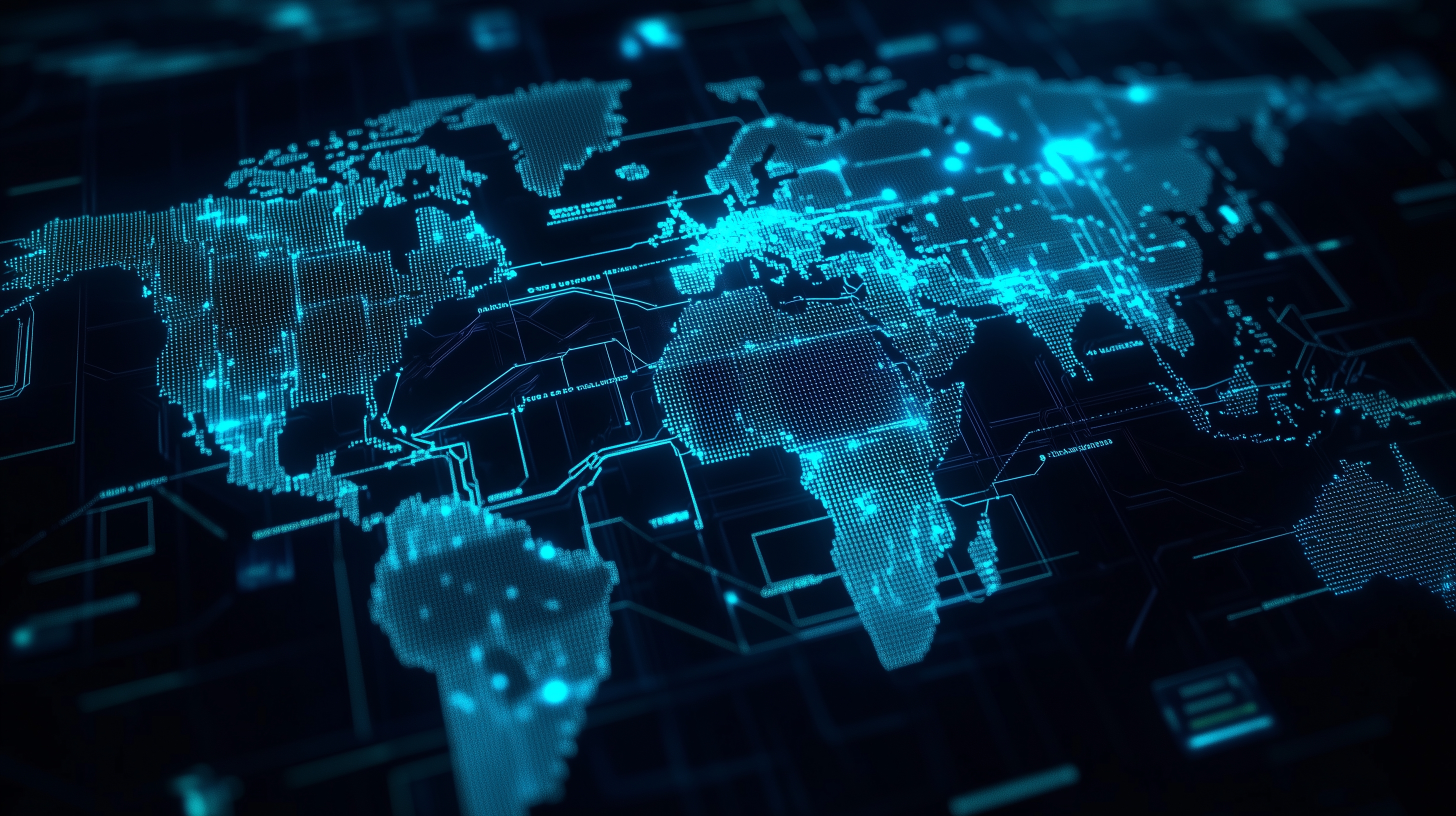 Cool Hacker World Map Wallpaper