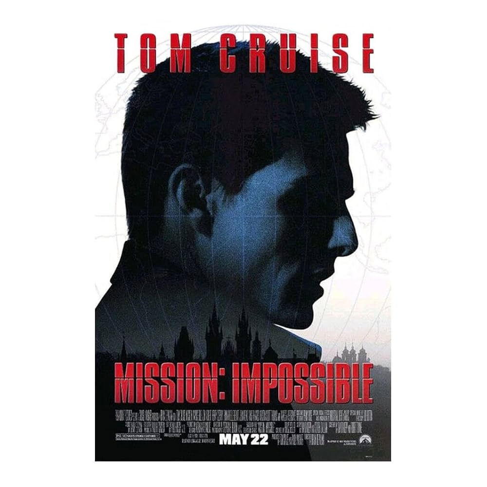 Mission: Impossible 1996 Movie Film Wall Art Print for Theater Movie Night Room Decor 24x36 Poster: Posters & Prints