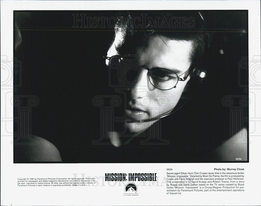 Tom Cruise in Mission: Impossible 1996 vintage promo photo print