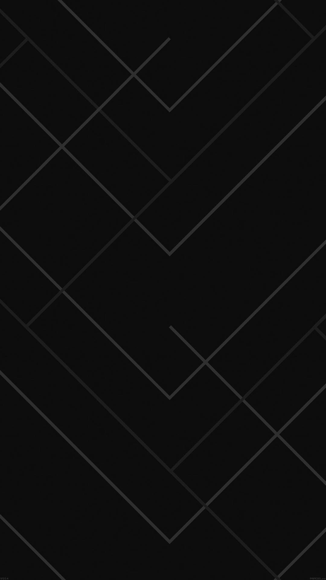 Thin Geometric Lines On Blank Black Wallpaper