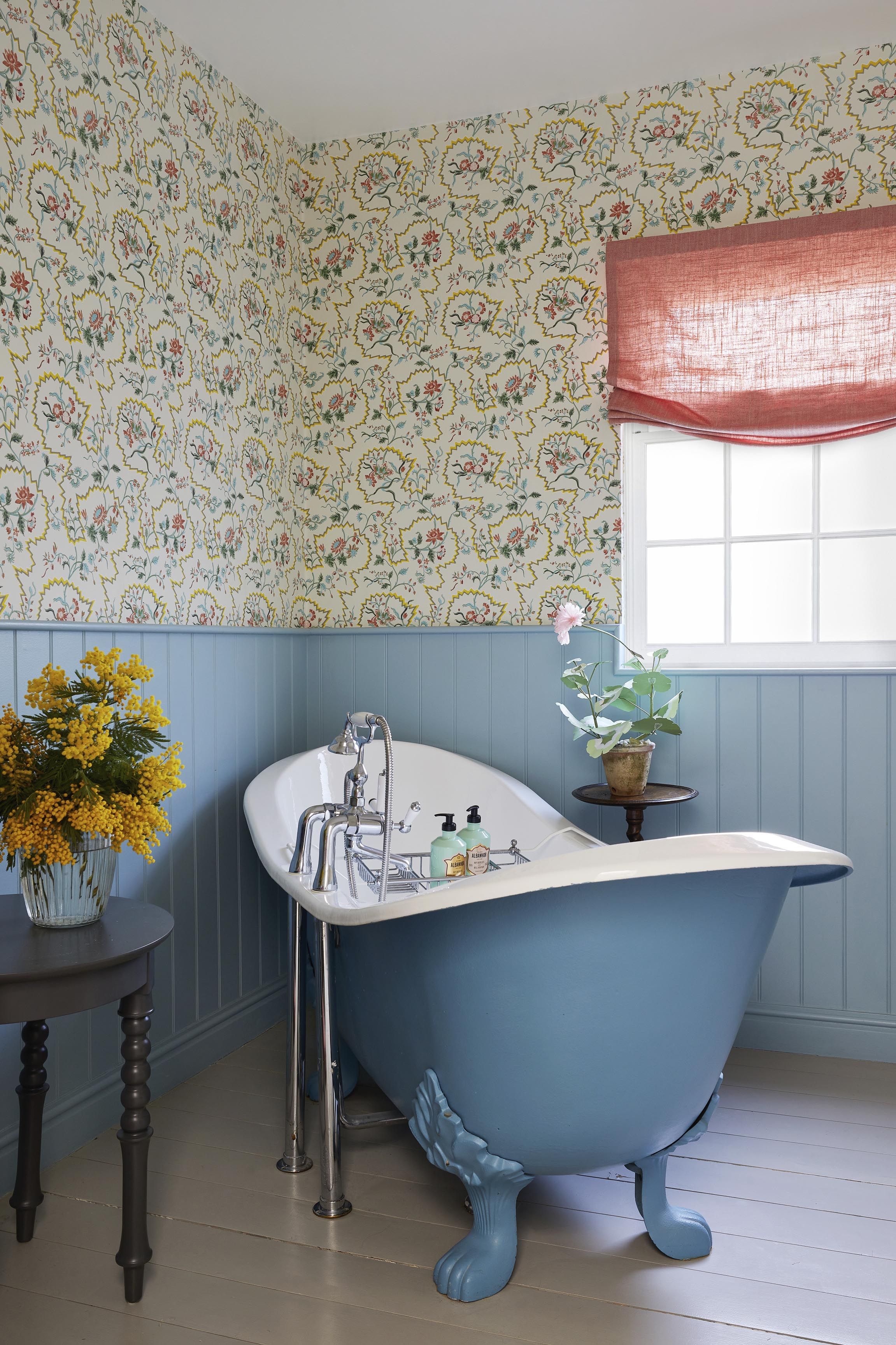 Bathroom Wallpaper Ideas to Add Pretty Color and Pattern
