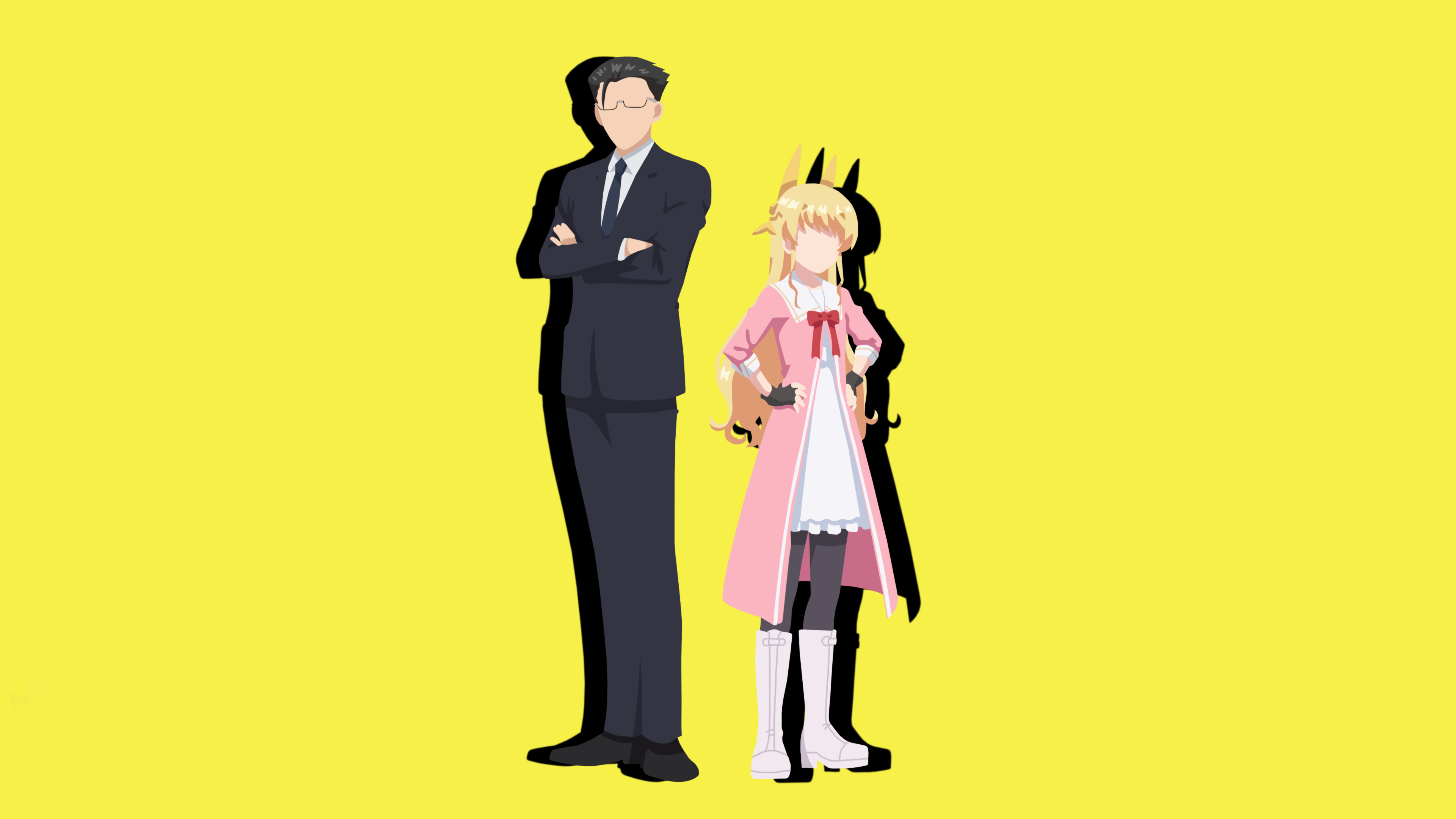 Download Minimalist Tsukasa Jinguuji Hinata Tachibana Anime Fantasy Bishoujo Juniku Ojisan To Minimalist Anime 4k Ultra HD Wallpaper