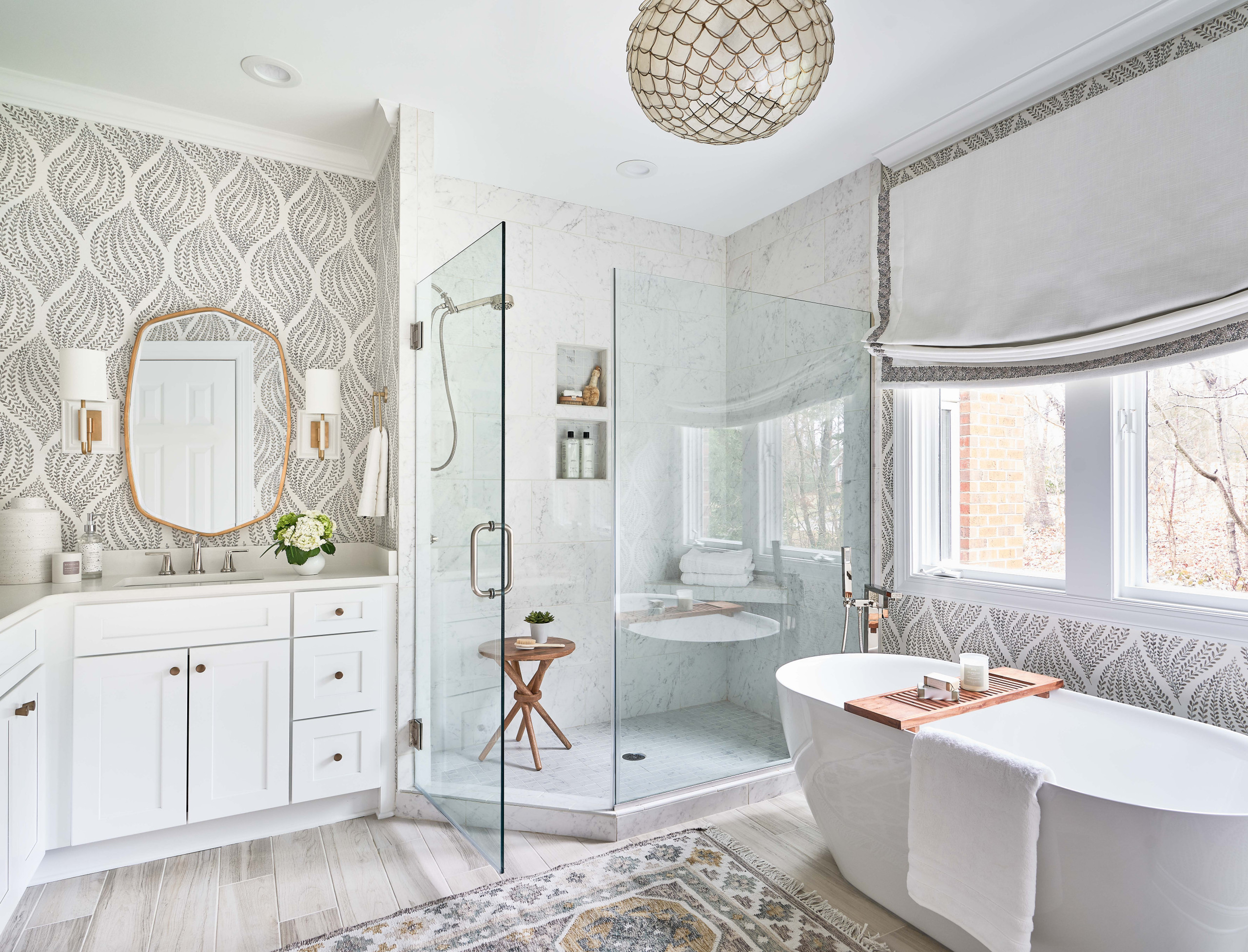 Before and After: 4 Bathrooms That Wow With Wallpaper