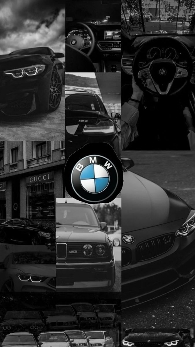 BMW Black and White Collage