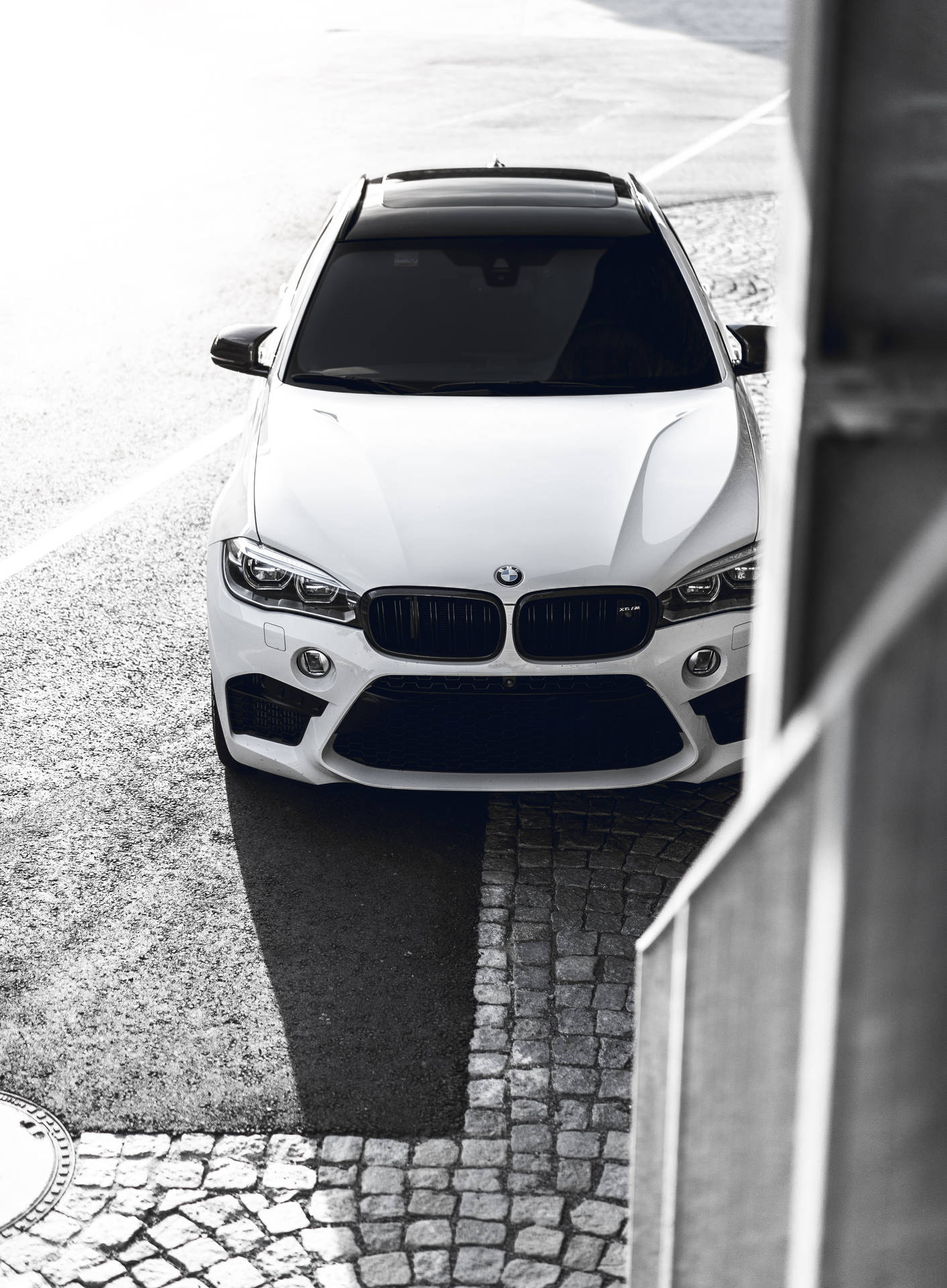 Download BMW M Long Shot Black And White Wallpaper