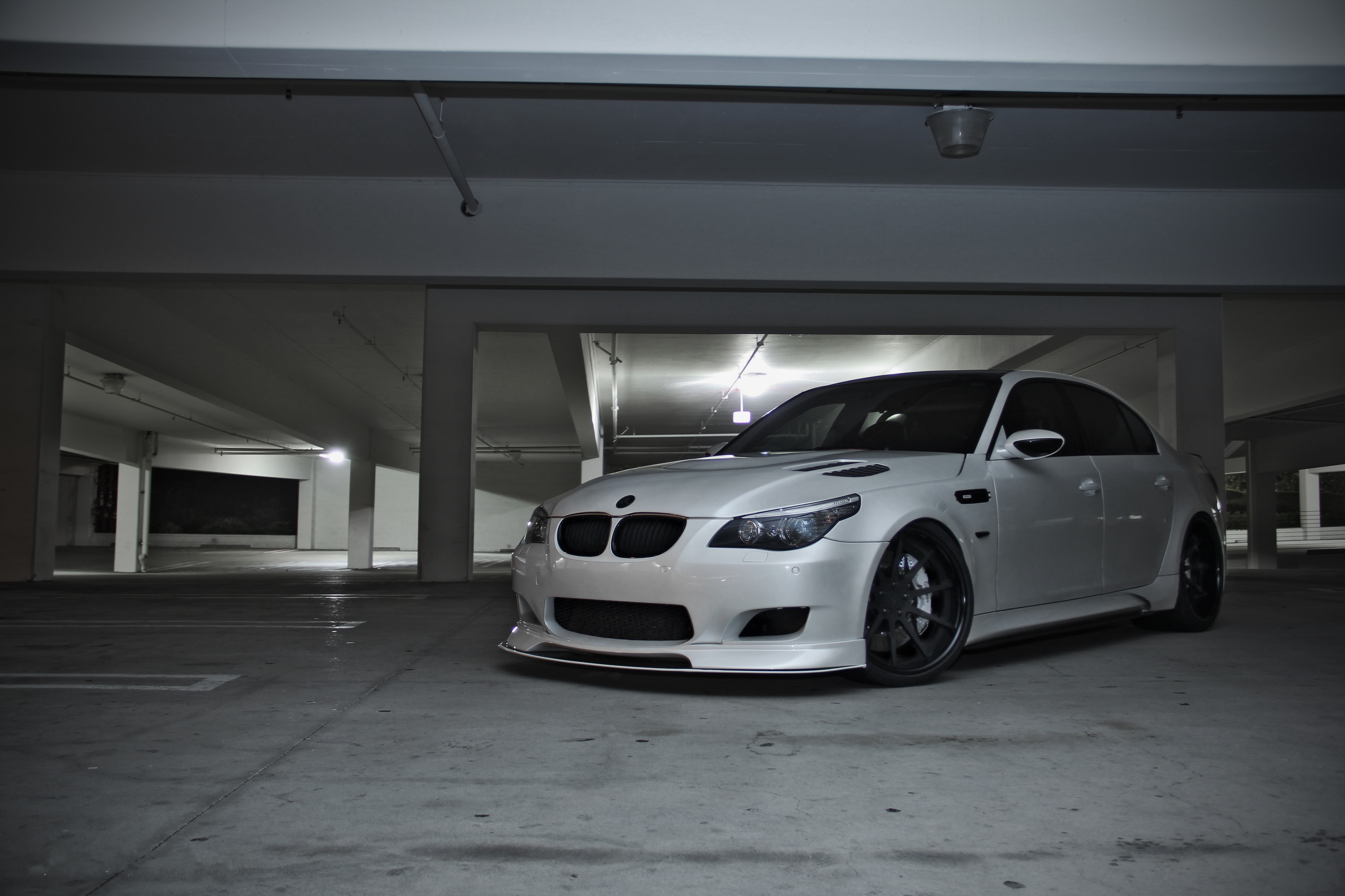 Wallpaper White Bmw m 3 Coupe Parked in Garage, Background Free Image