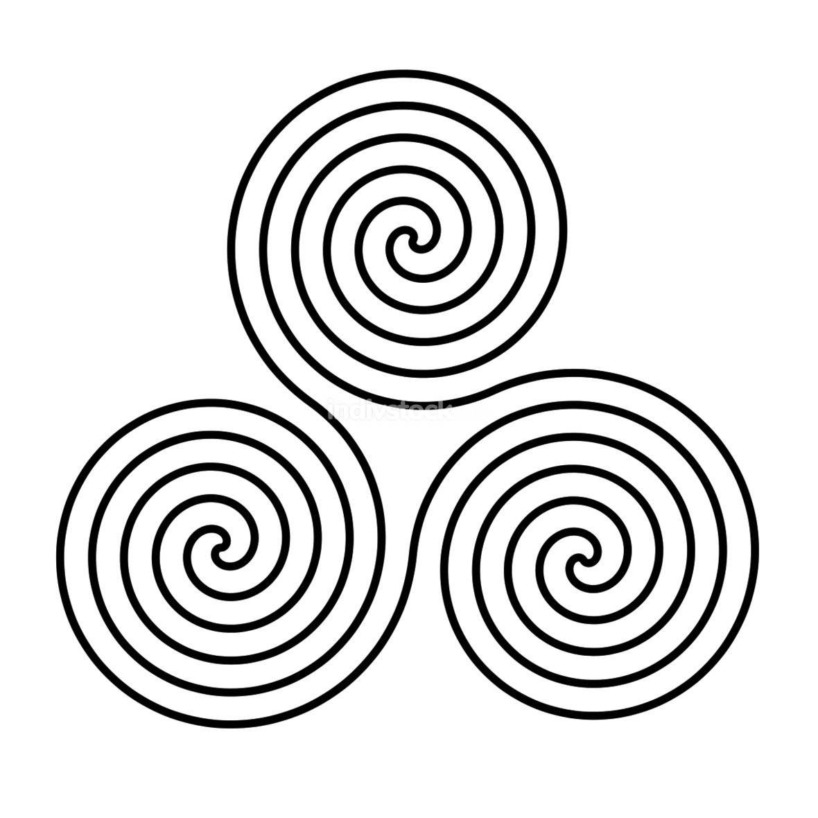 Download Continously Drawn Triskelion Wallpaper