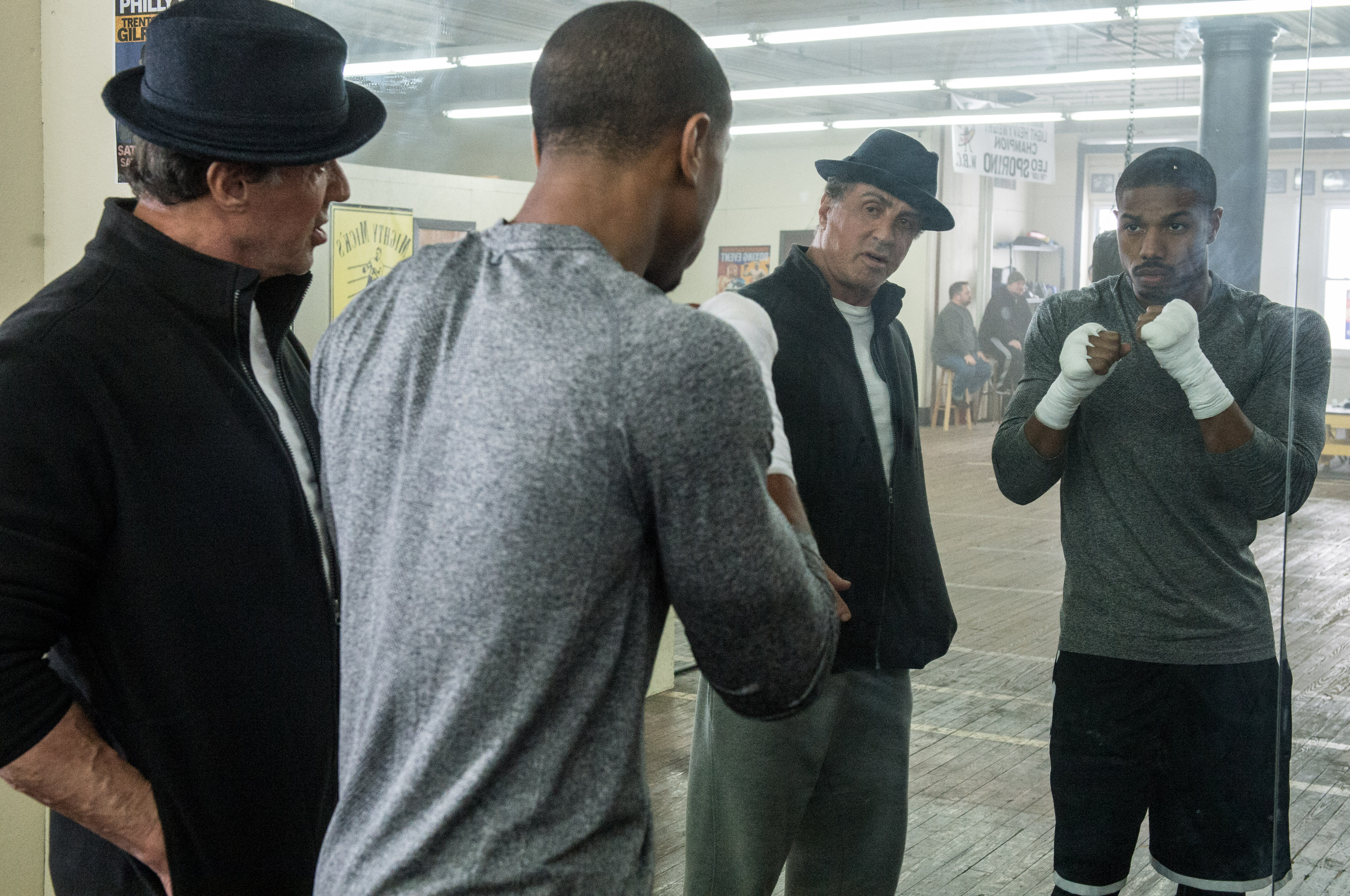 Download Sylvester Stallone Rocky Balboa Michael B. Jordan Adonis Creed Movie Creed 4k Ultra HD Wallpaper