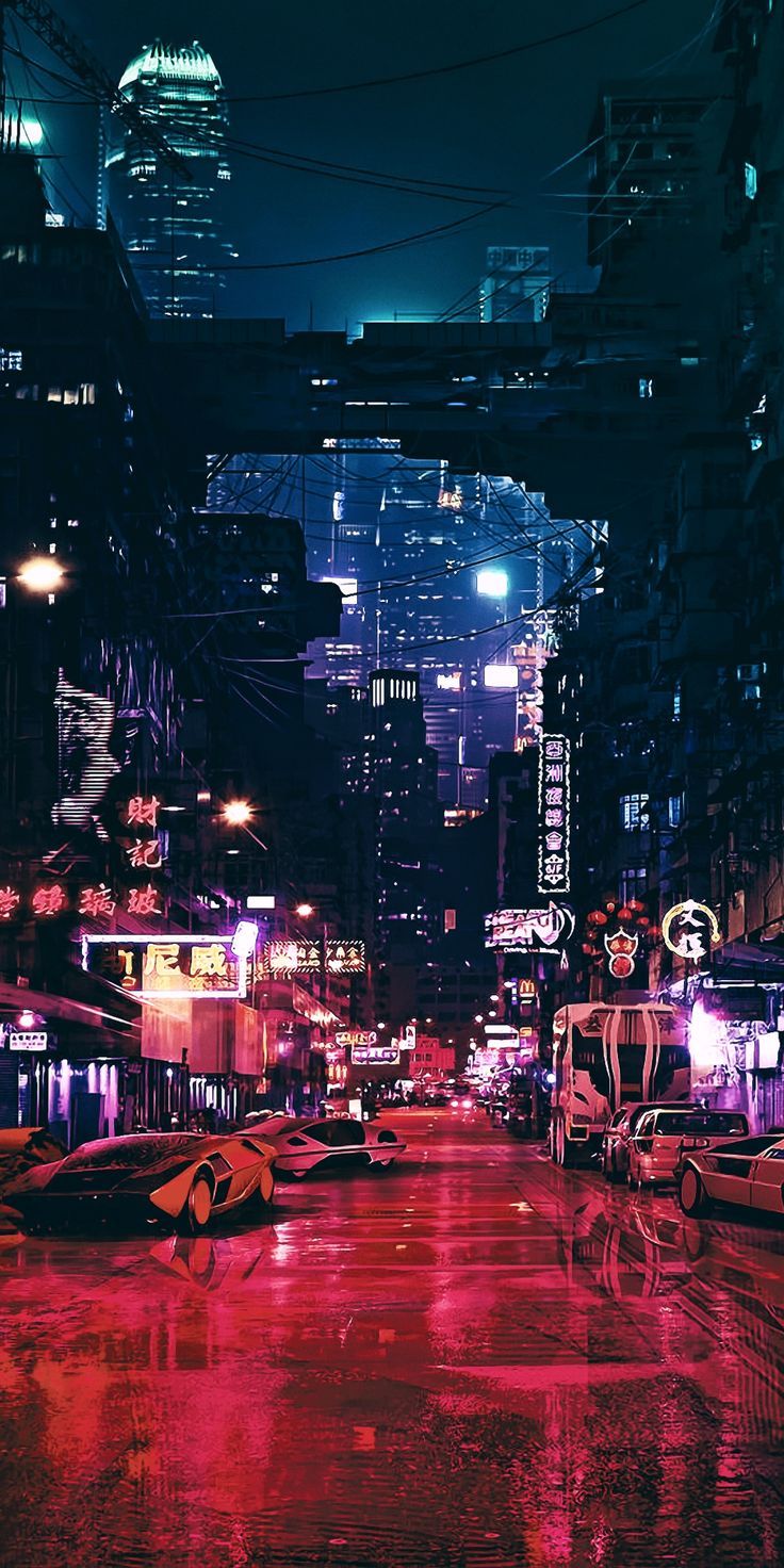 Cyberpunk Wallpaper 4K Phone Ideas. City wallpaper, Futuristic city, Aesthetic wallpaper