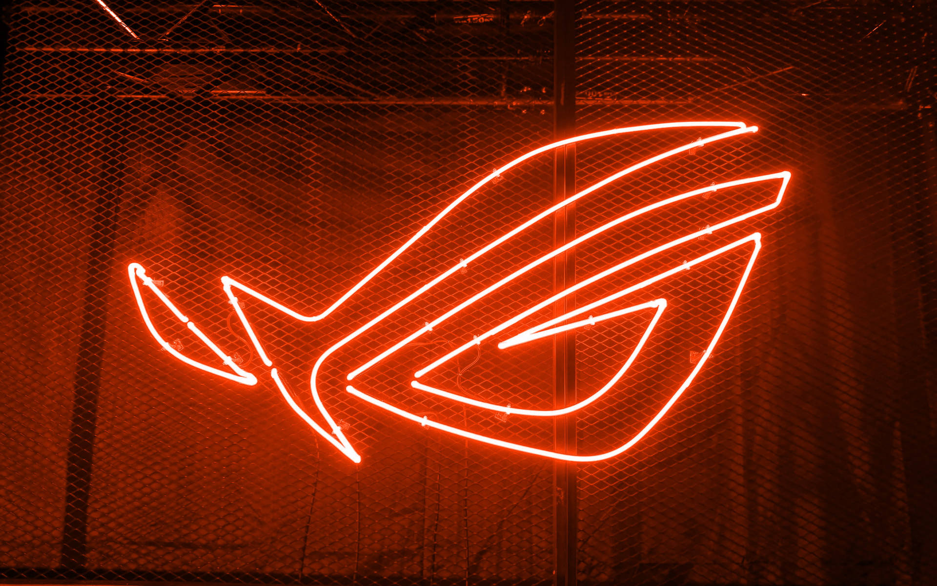 Download Neon Orange Aesthetic Asus Rog Logo Wallpaper