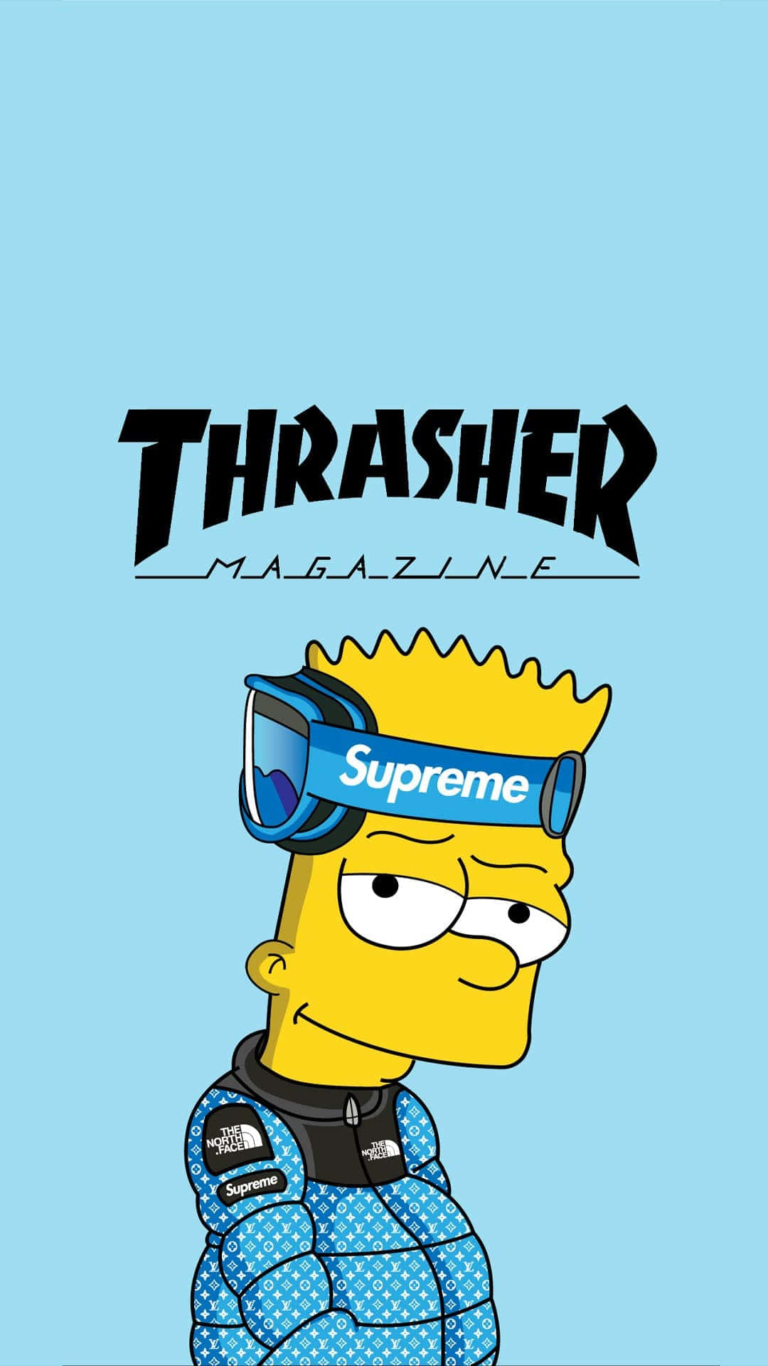 Download Supreme Bart Simpson Thrasher Wallpaper