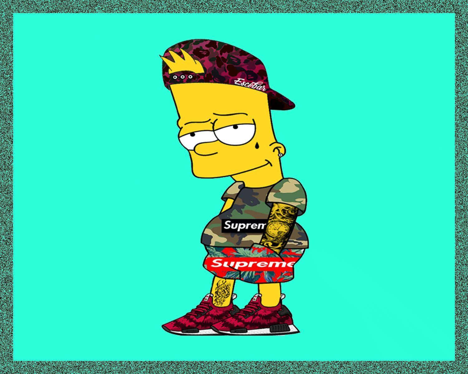 Supreme Bart Simpson Wallpaper