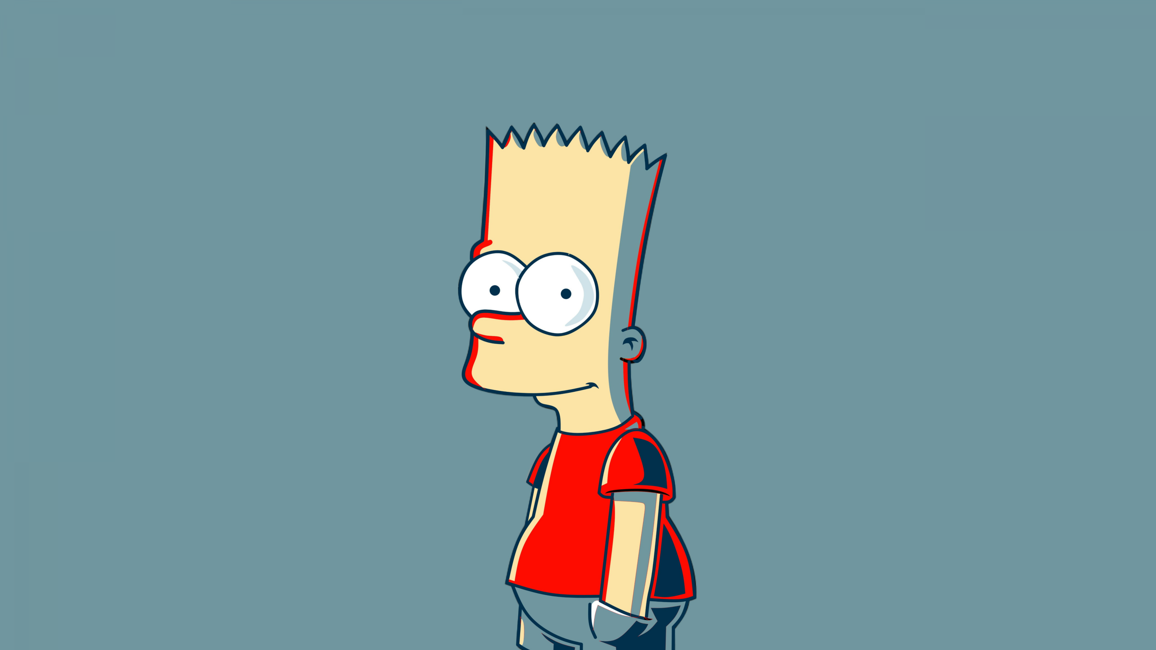Bart Simpson Wallpaper 4K, Minimalist, The Simpsons