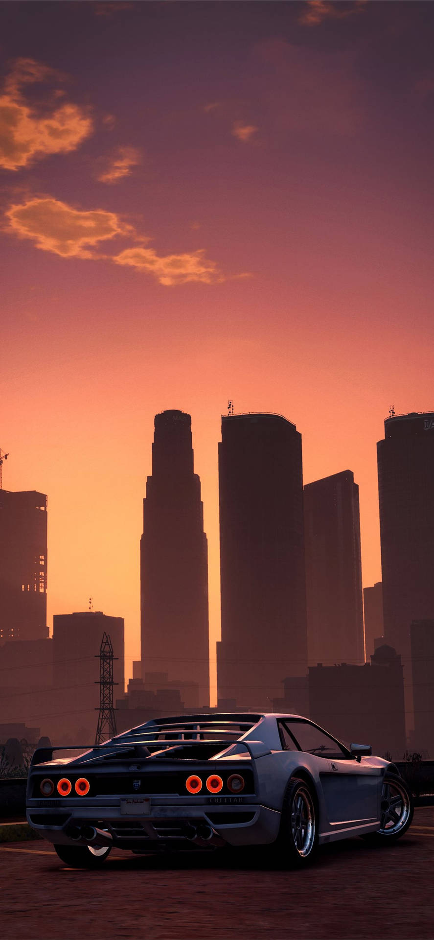 Download Cruise the City in Style With GTA 5 on Your iPhone Wallpaper