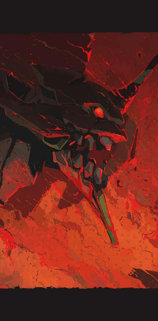 Download Neon Genesis Evangelion poster shows the world of dystopian reality Wallpaper