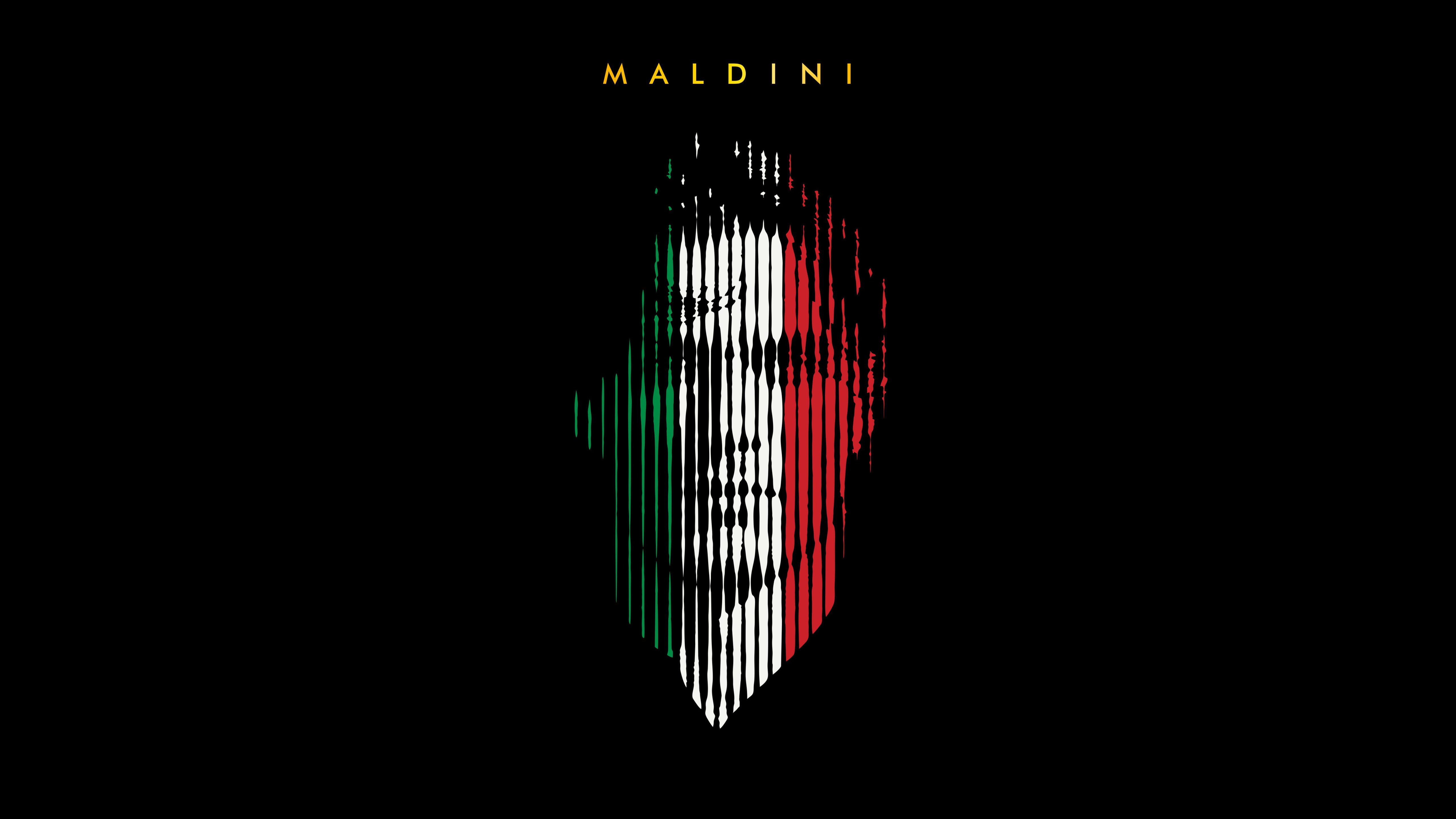 Paolo Maldini AC Milan 5K Wallpaper