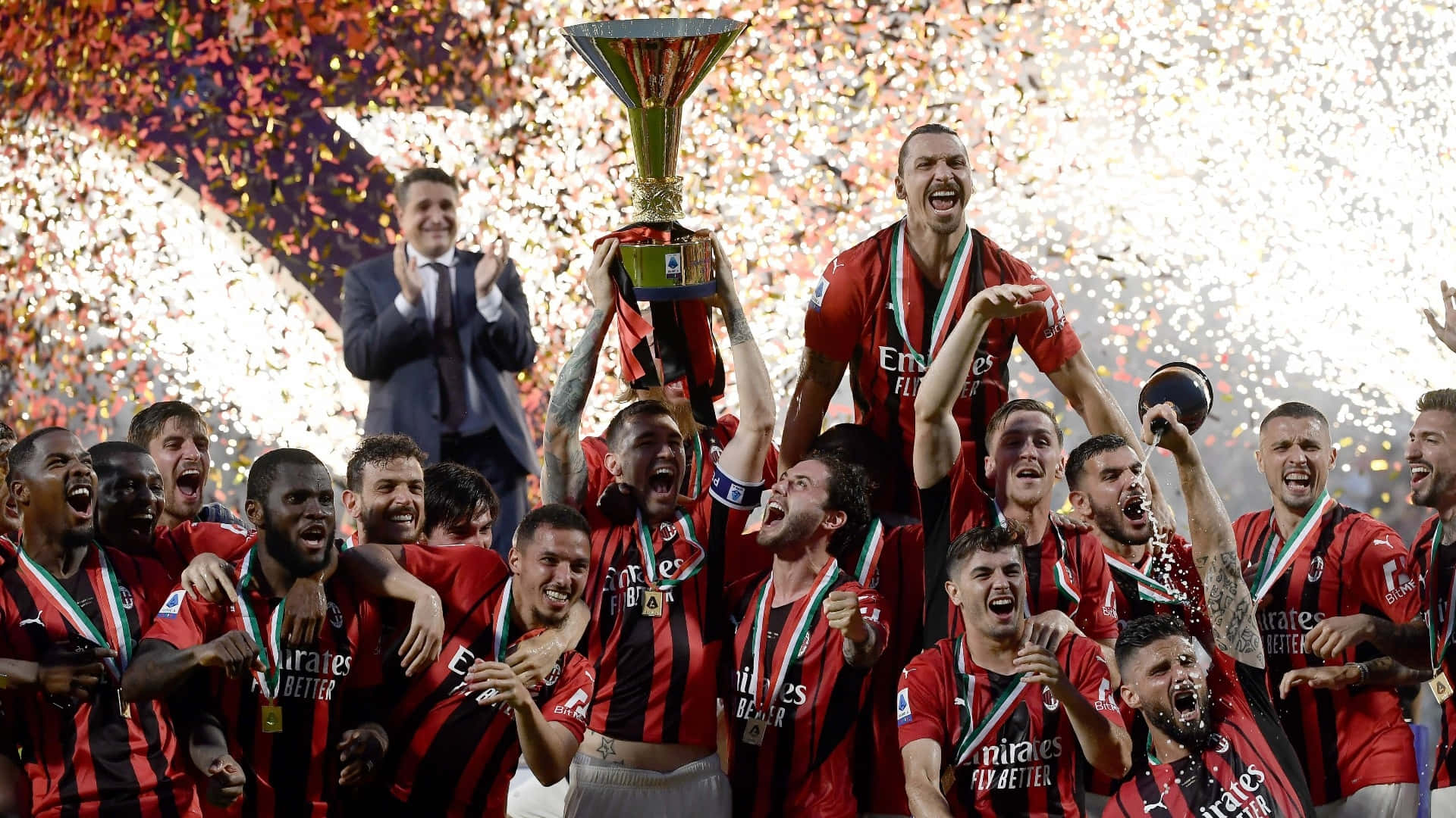 Download Paolo Maldini Ac Milan Victory Wallpaper