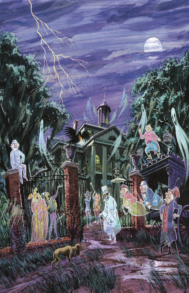 Haunted Mansion HM Record Sketch Disneyland Ghosts Exterior NON GLOSSY Poster