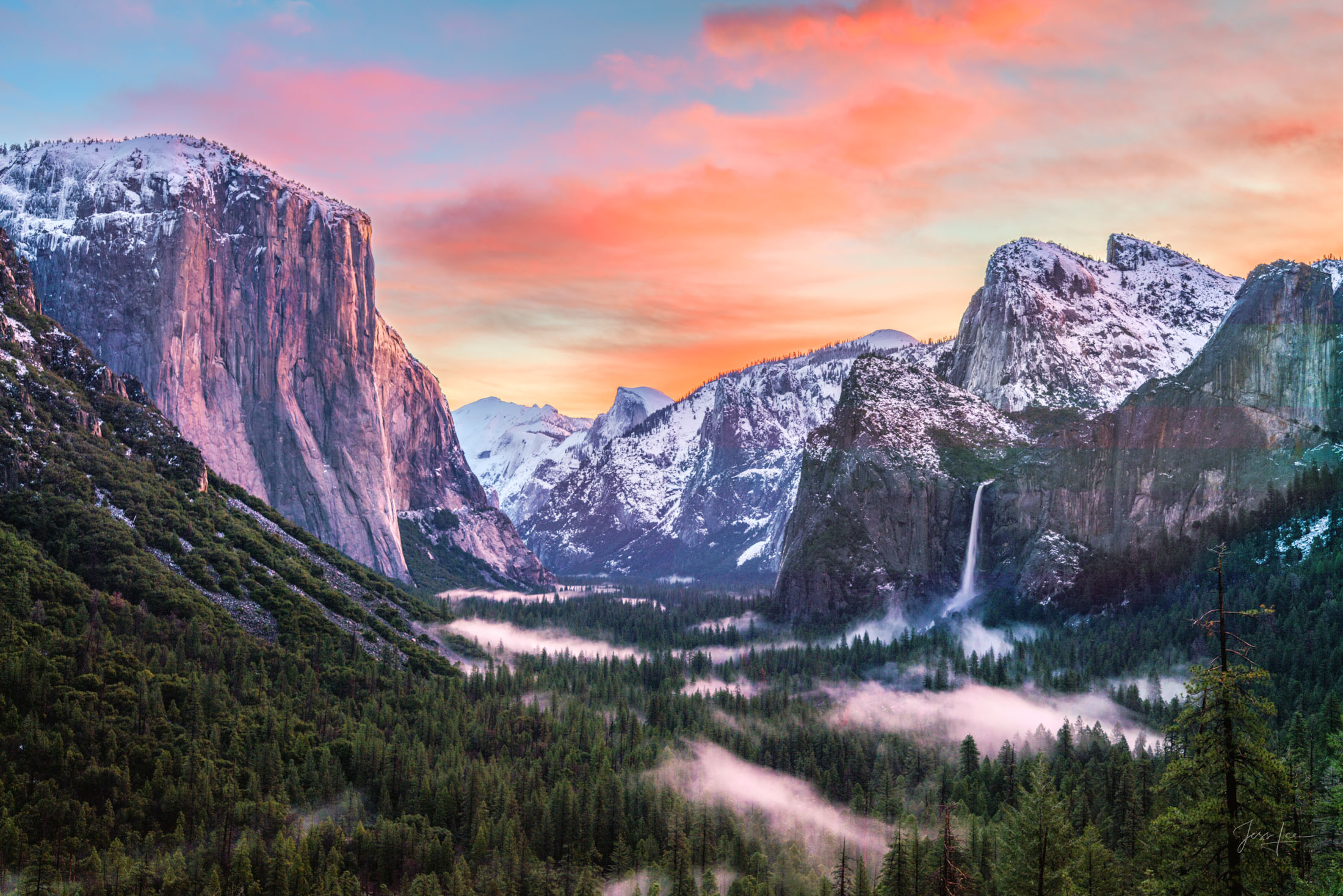Yosemite National Park Picture Light at Tunnel View. Large Format Prints