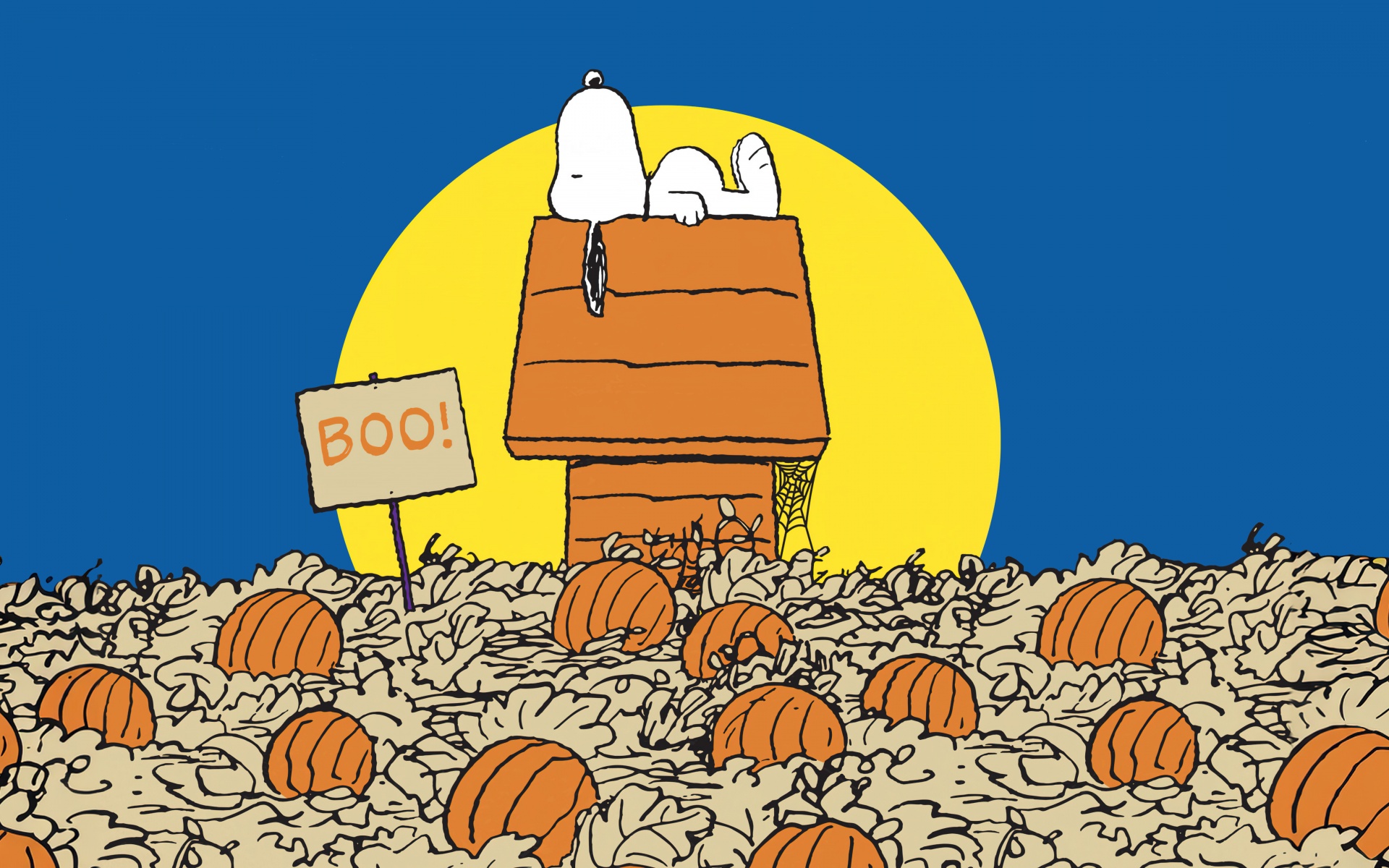 Snoopy Halloween Wallpaper 4K, Pumpkins, Halloween pumpkins