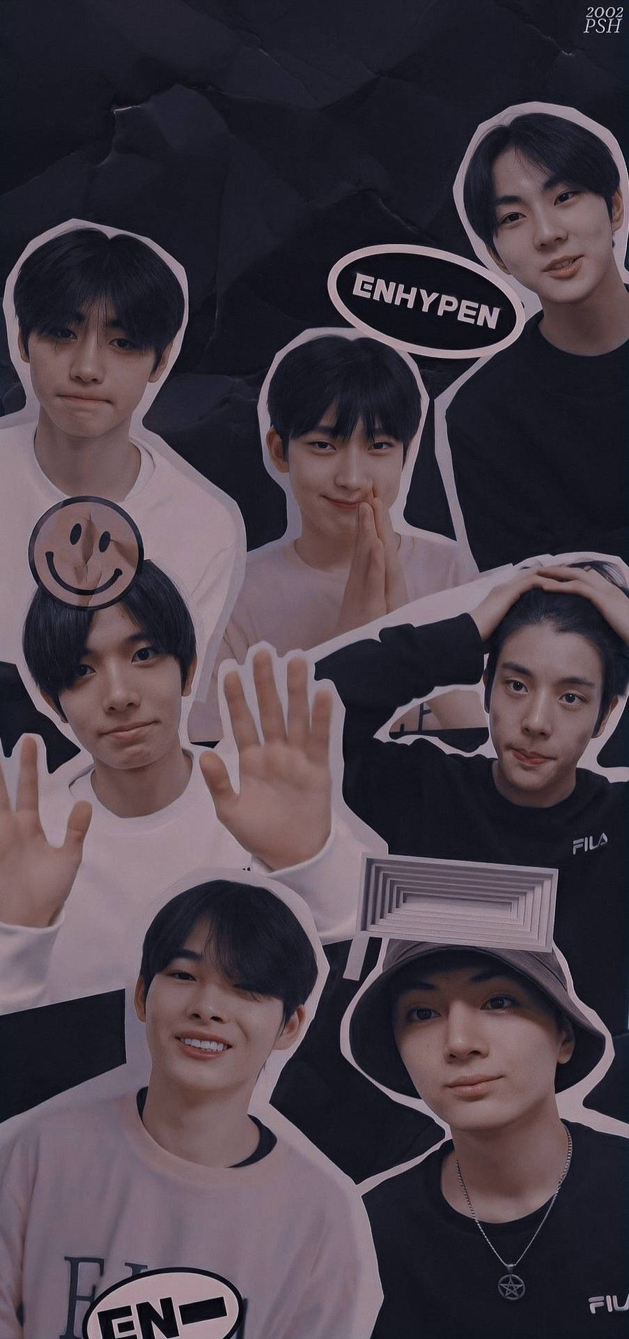 Download Brown Black Enhypen Aesthetic Collage Wallpaper