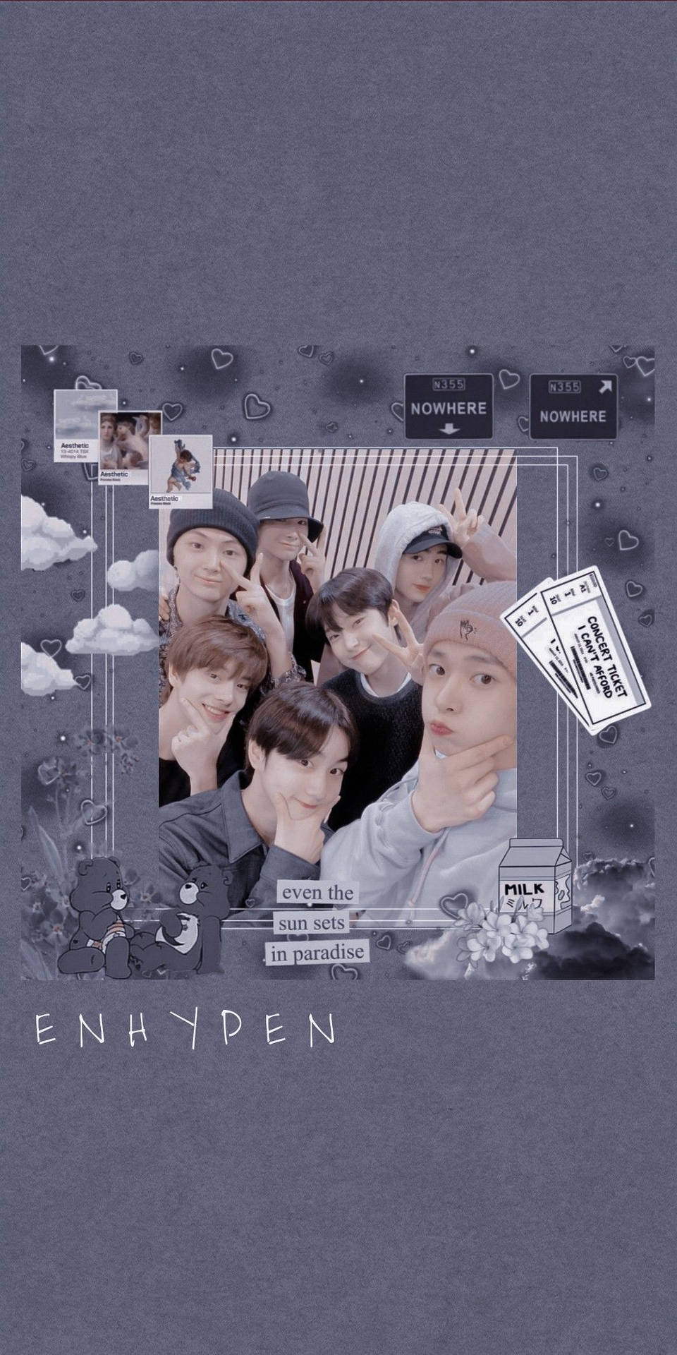 Download Cute Enhypen Aesthetic Dark Wallpaper