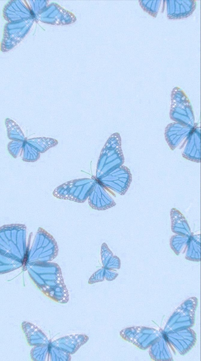 Blue Butterflies Wallpaper for iPhone