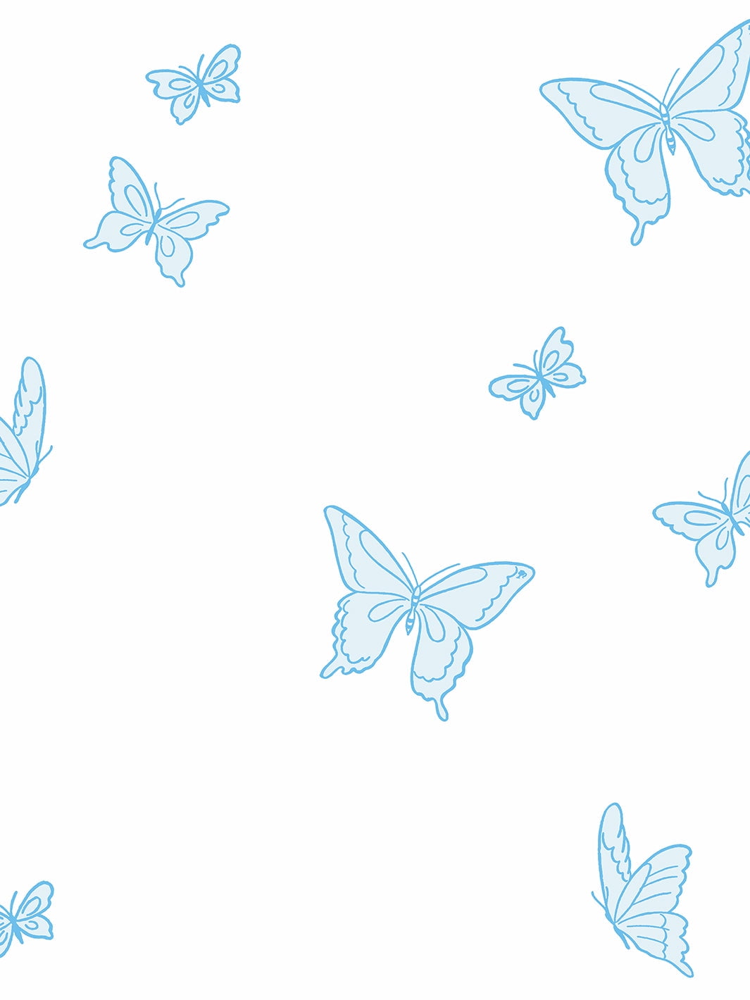 Butterfly Removable Vinyl Wallpaper by Barbie on White