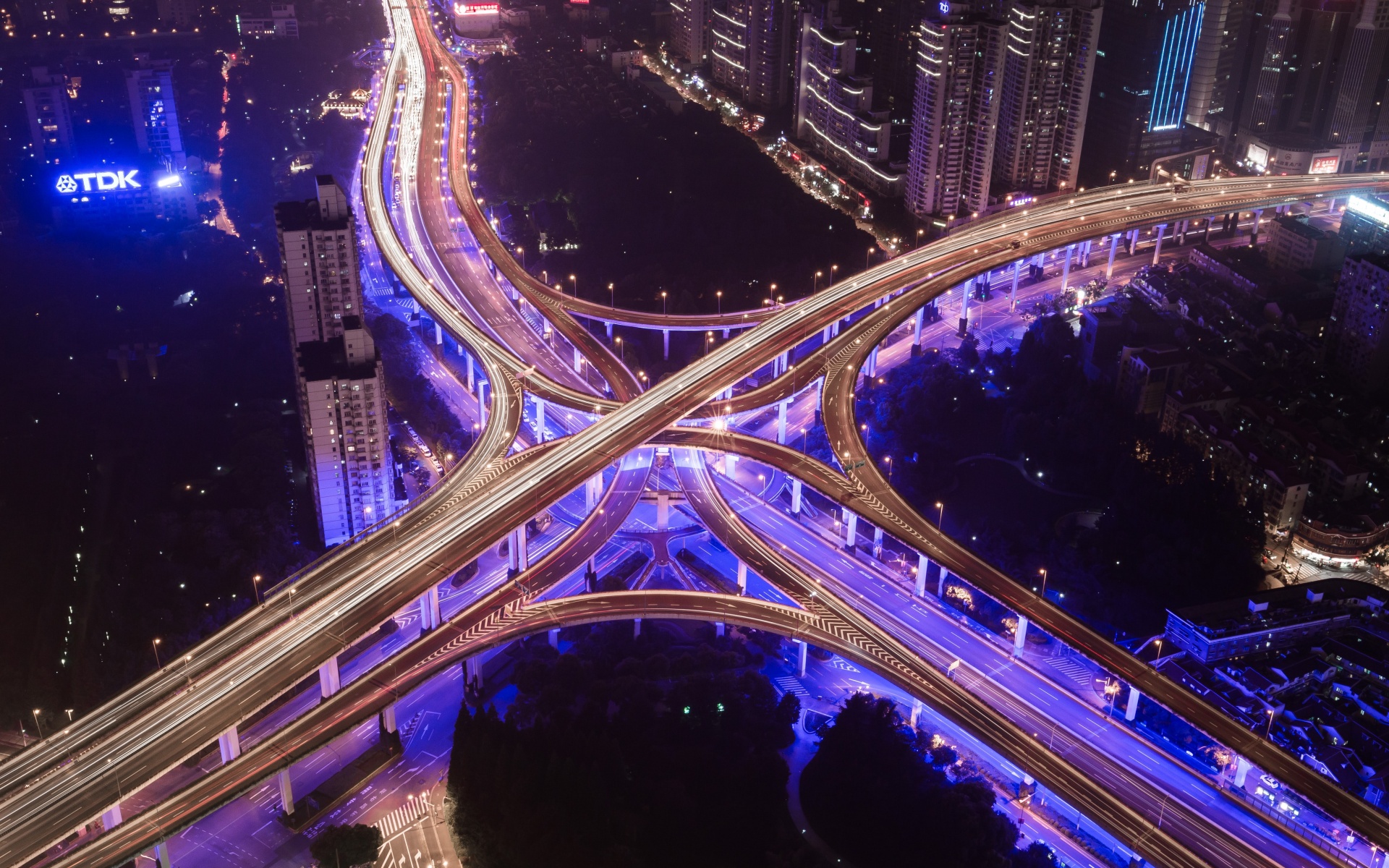 Interchange Wallpaper 4K, Roads, Intersection, Cityscape