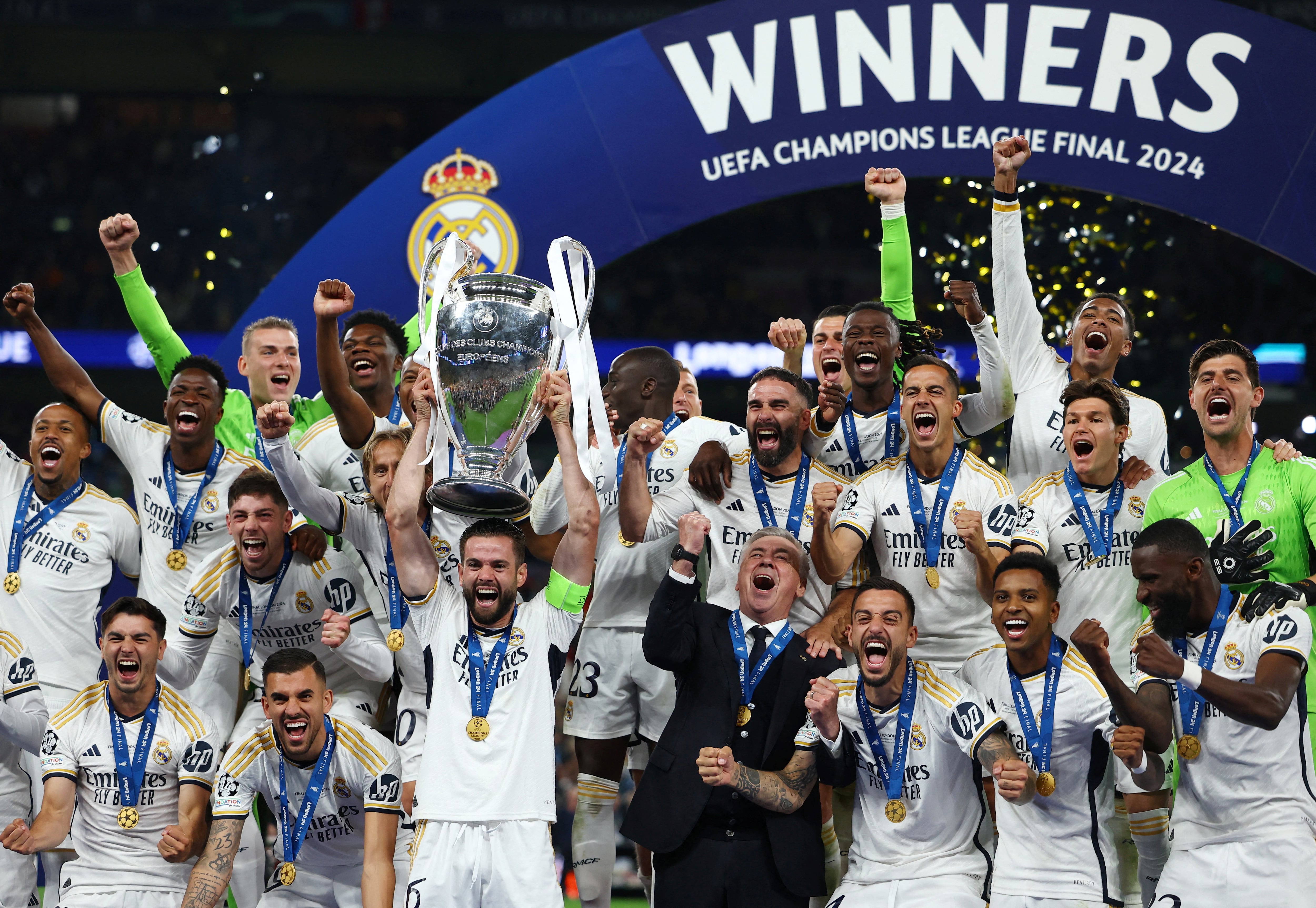 In photo: Real Madrid celebrates Champions League victory 2, 2024