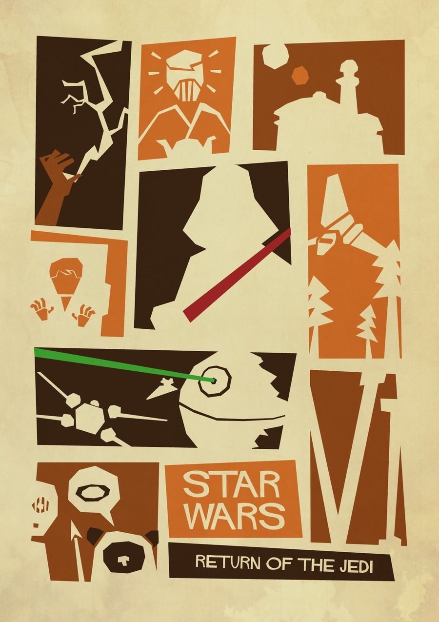 Amazing Saul Bass Inspired STAR WARS Trilogy Posters