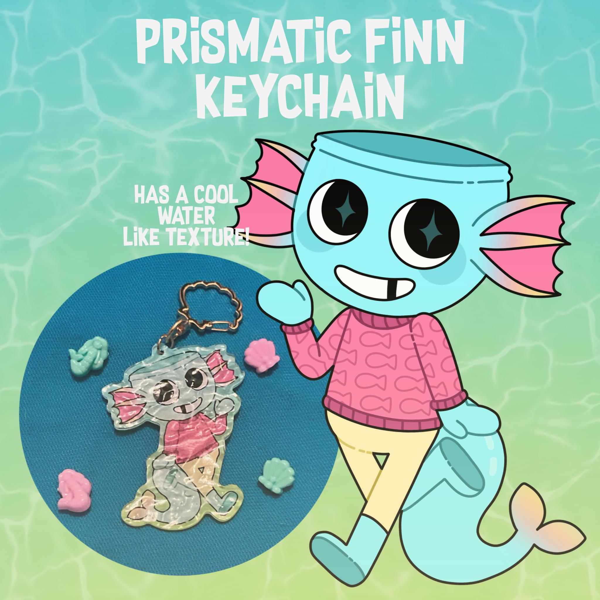 Prismatic Finn Keychain (Dandy’s World)