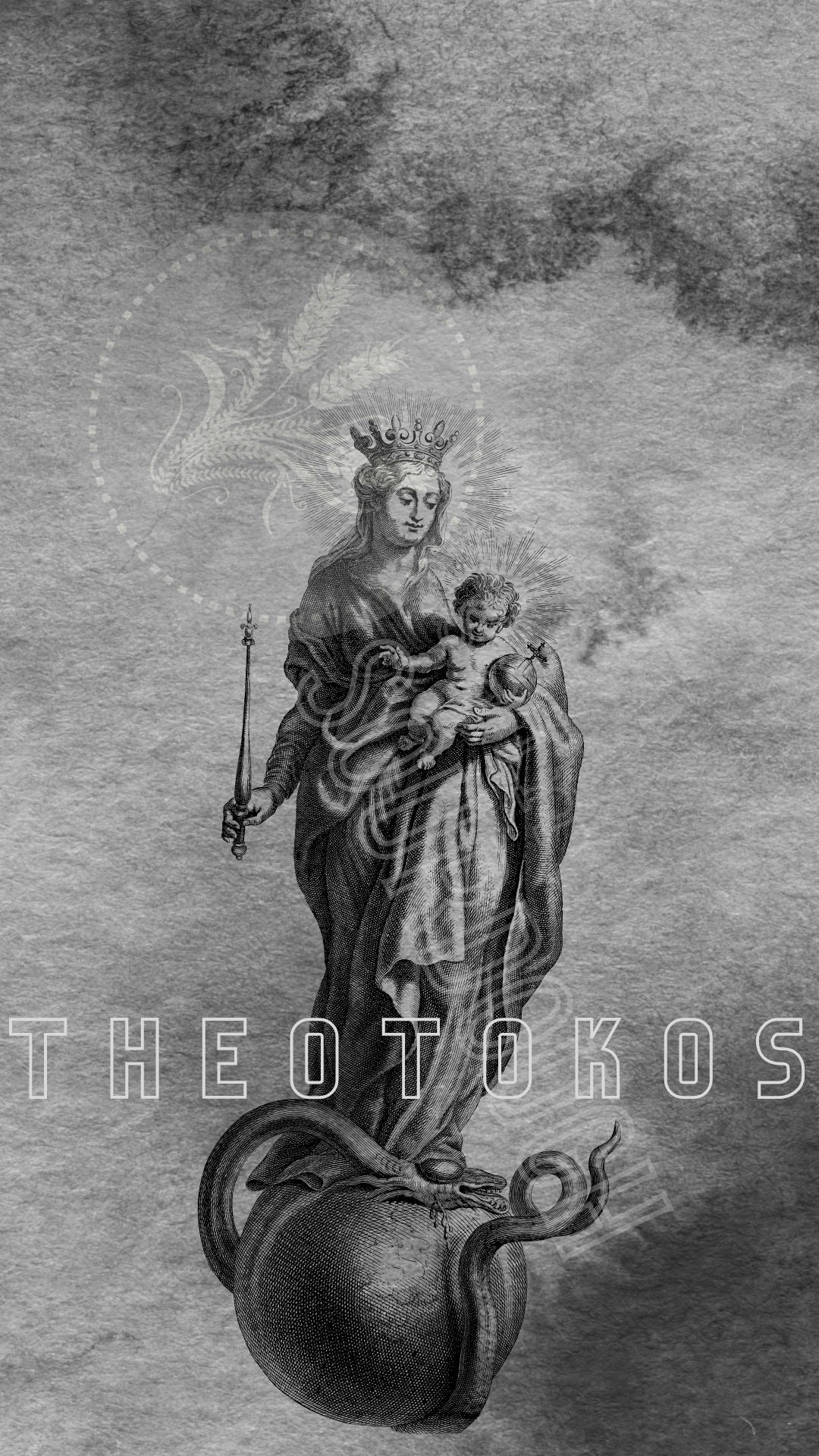 Blessed Virgin Mary Phone Wallpaper Theotokos Digital Download