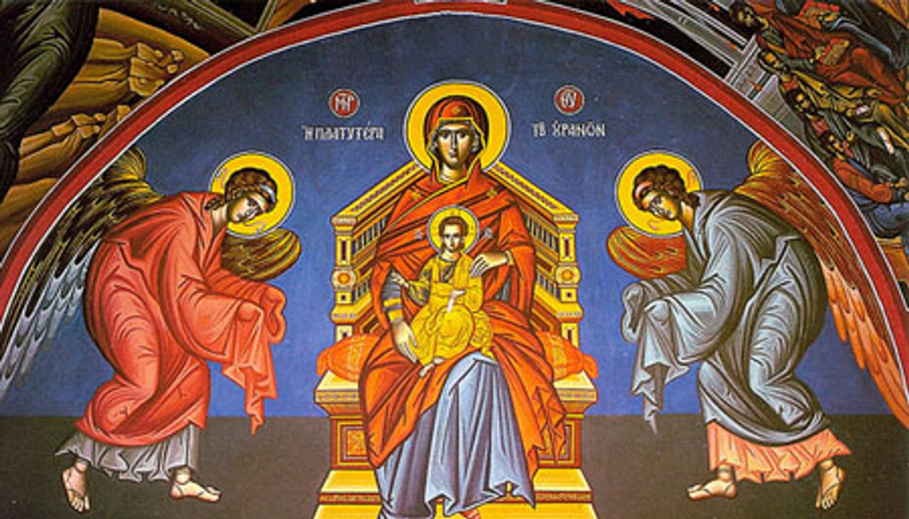 Icon of the Theotokos More Spacious than the Heavens (Platytera) - (12H05)