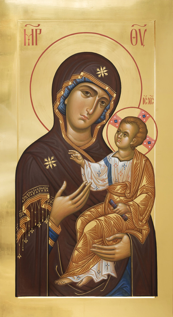 Icon of Theotokos the Directress (Russo Byzantine), 20th c