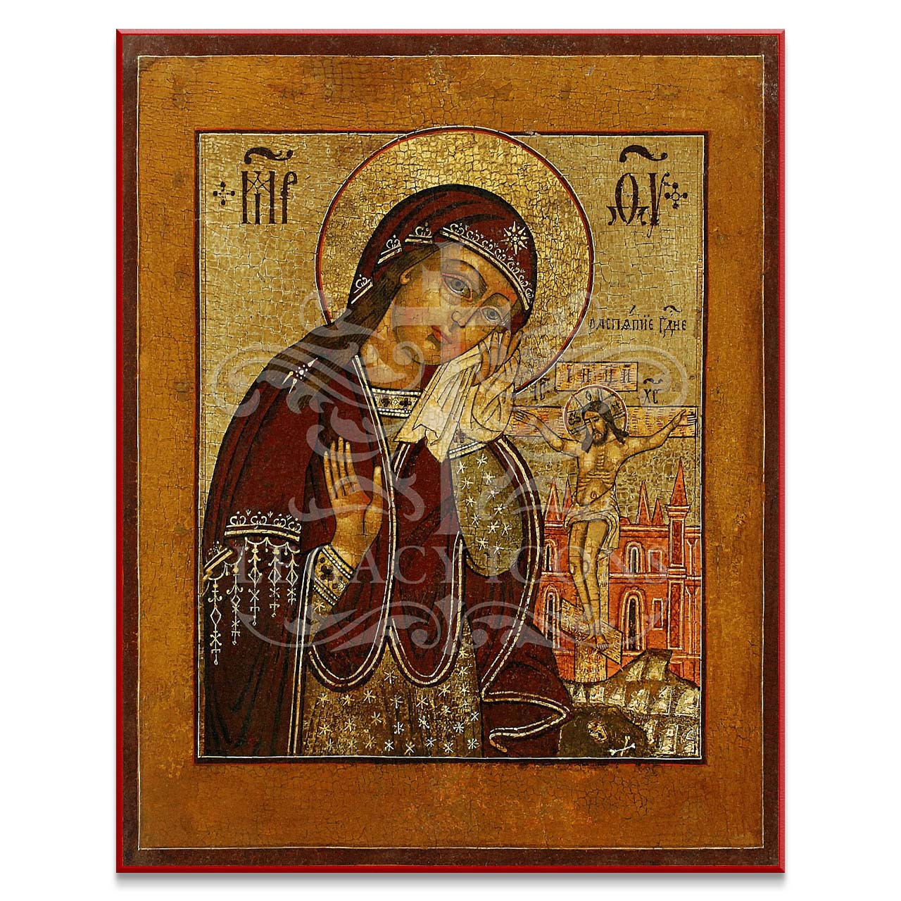 Orthodox Icon of Lamentations of the Theotokos (XVIIIc)