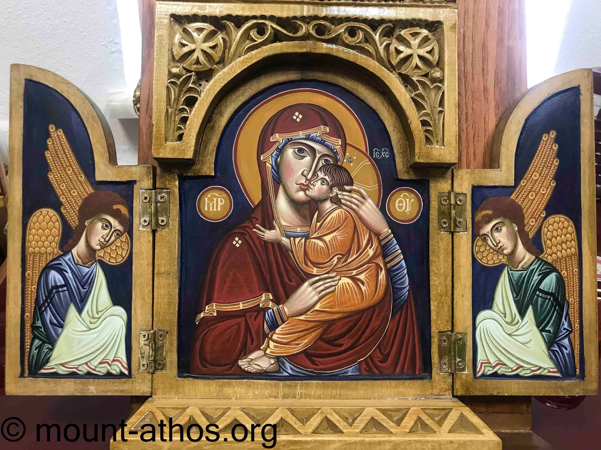 Triptych of the Theotokos with Angels