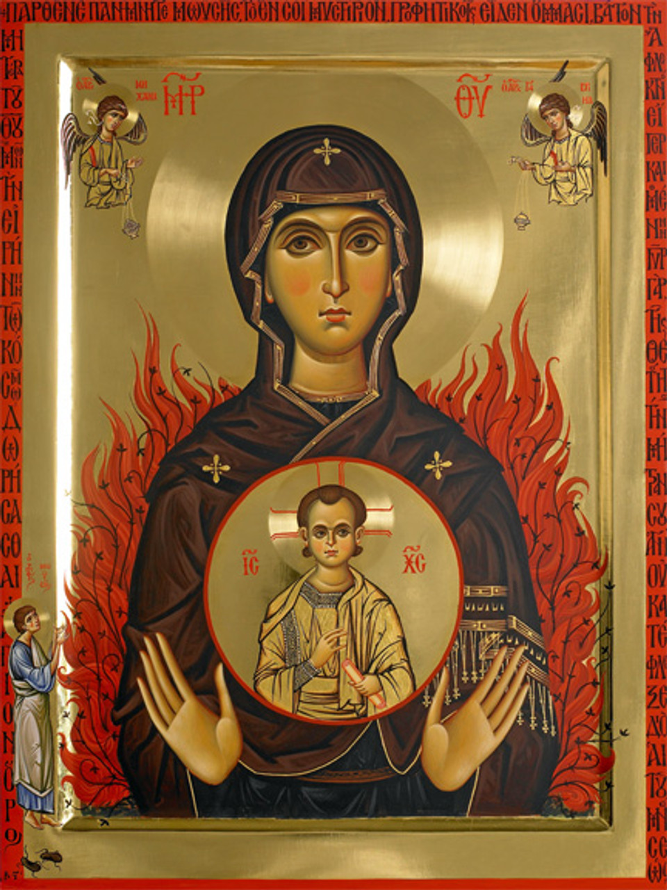Icon of the Theotokos of the Burning Bush Athos - (12G27)