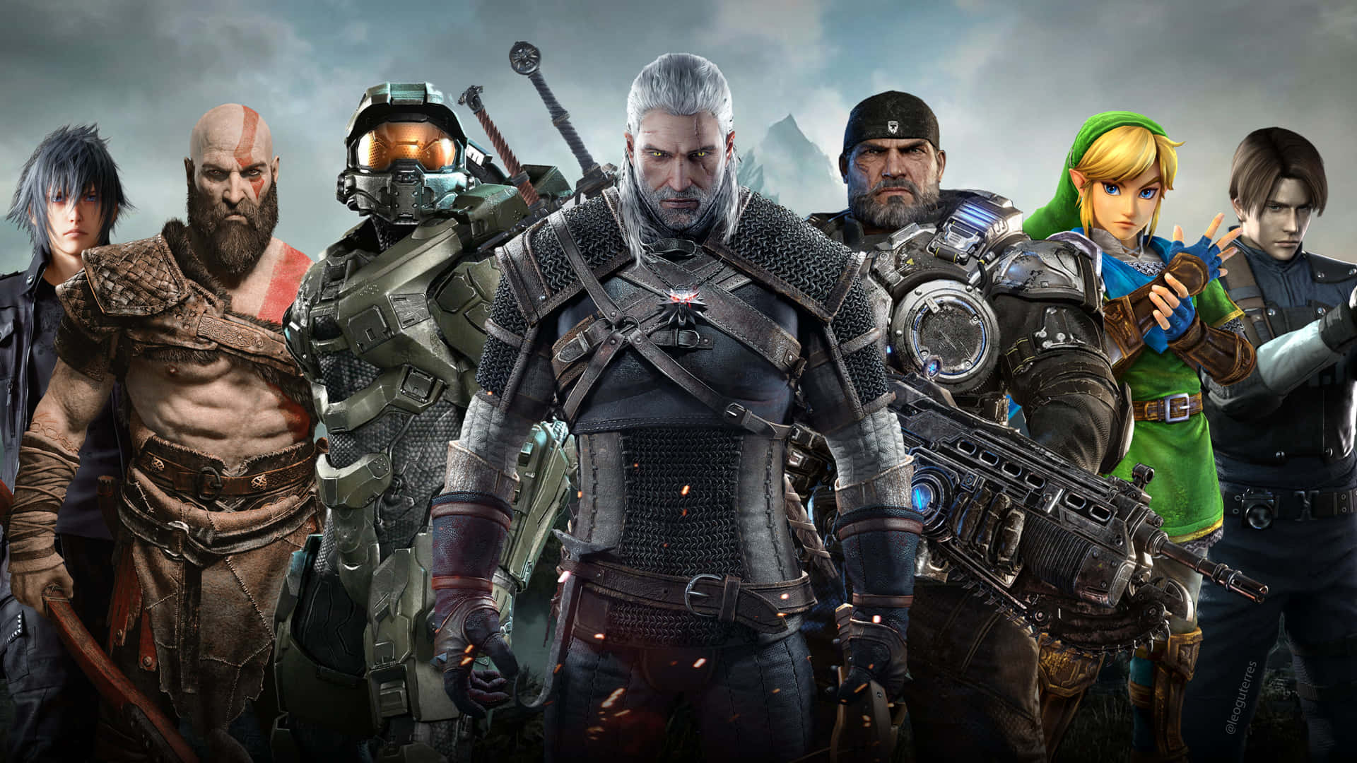 Download Epic confrontation between Kratos and Baldur in God of War Wallpaper