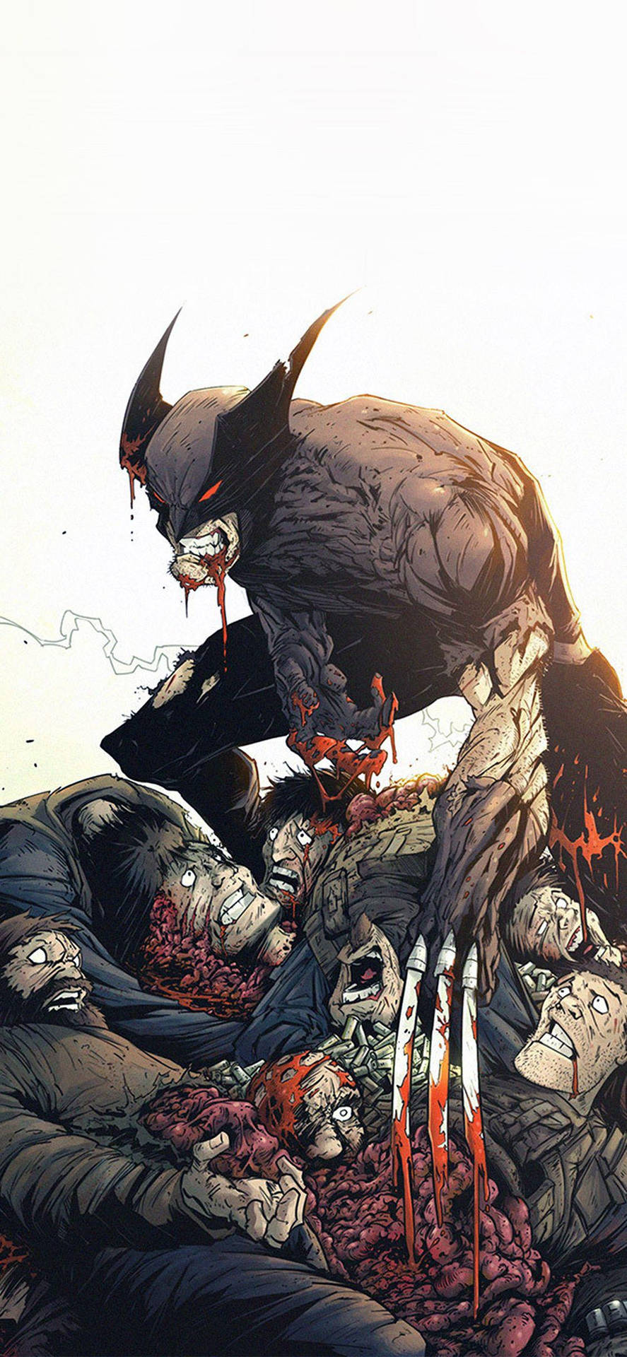 Download Wolverine Marvel Comic Art iPhone X Wallpaper