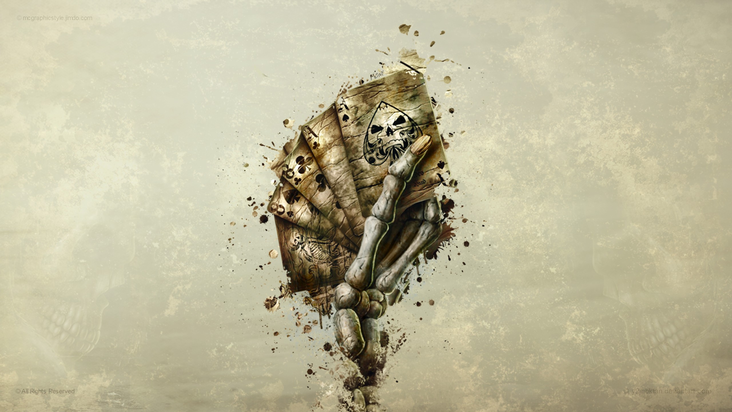 In the skeleton hand poker Desktop wallpaper 600x382
