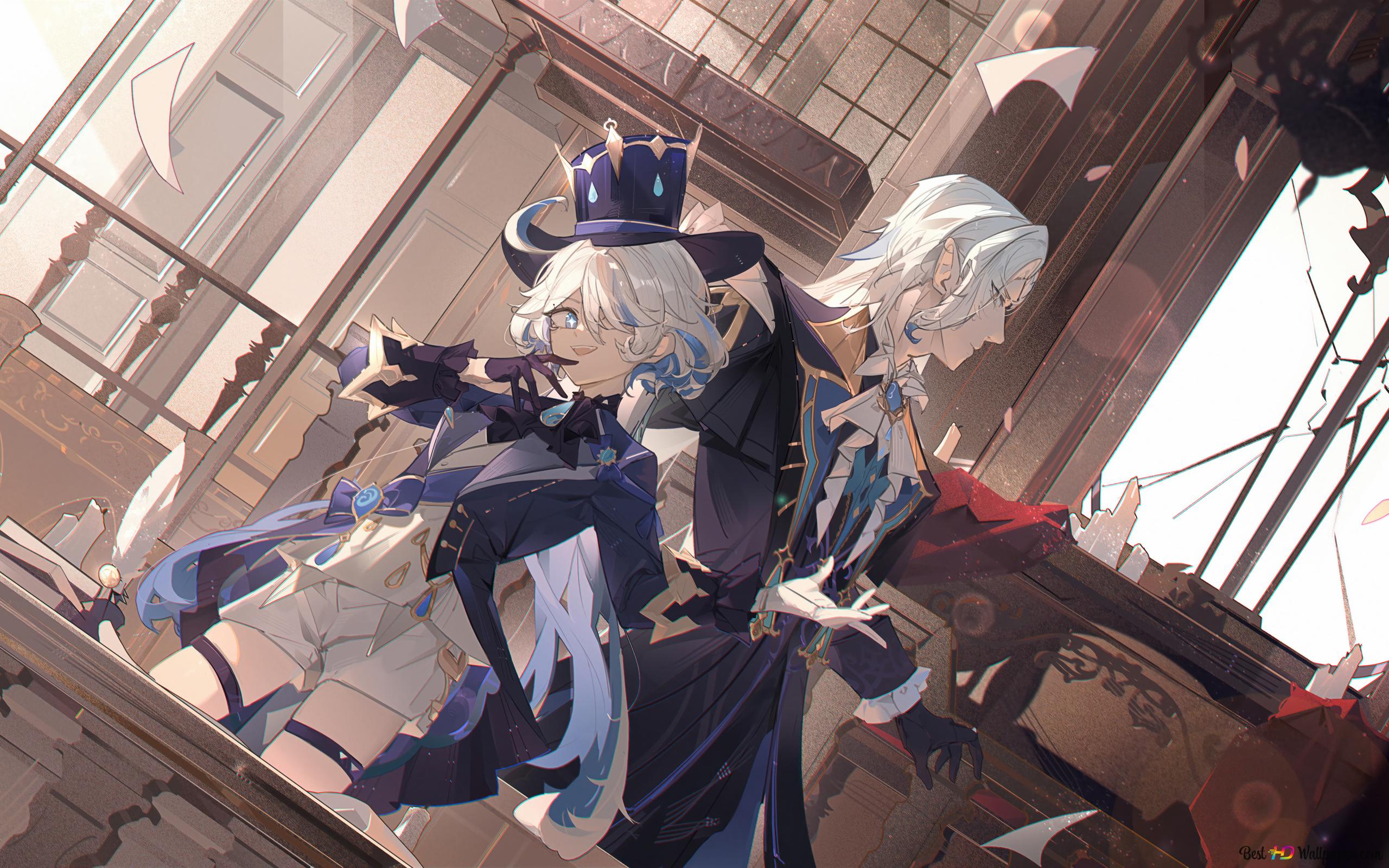 Furina with Neuvillette Impact (Online Video Game) 8K wallpaper download