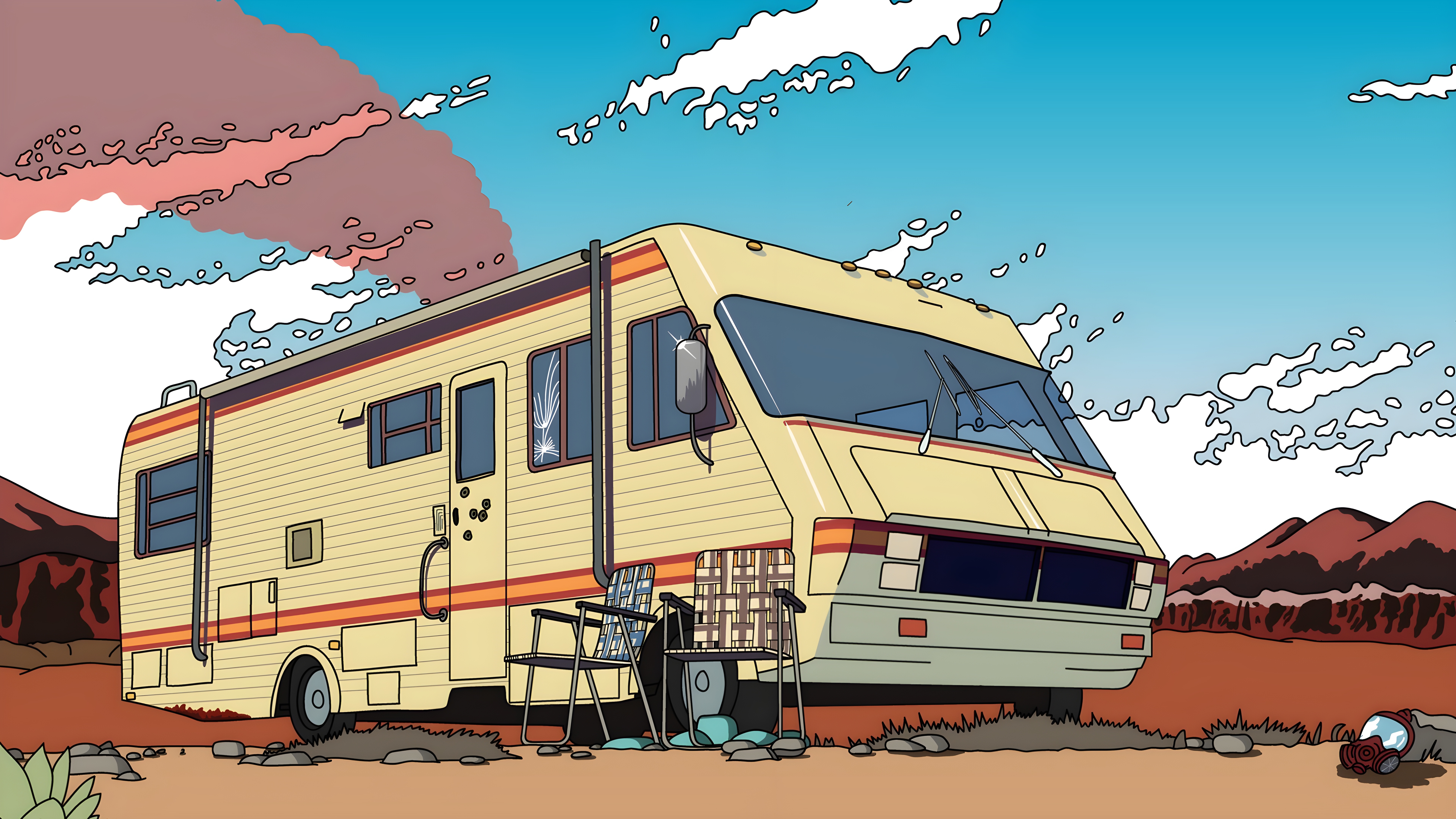 Breaking Bad Van.. [7680x4320] (AI Upscaled To 8K)