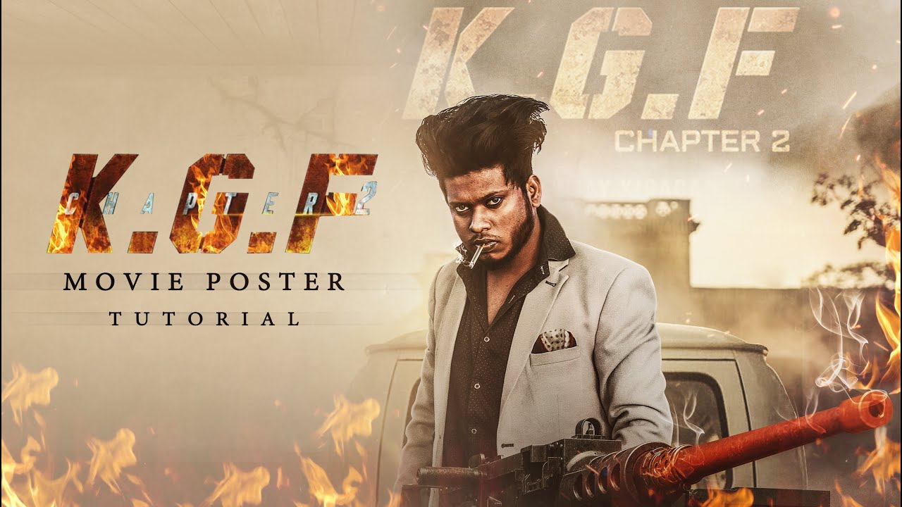 KGF Chapter 2. KGF Chapter 2 Photo Editing. KGF Movie Poster Tutorial. Picsart Movie Poster Edit