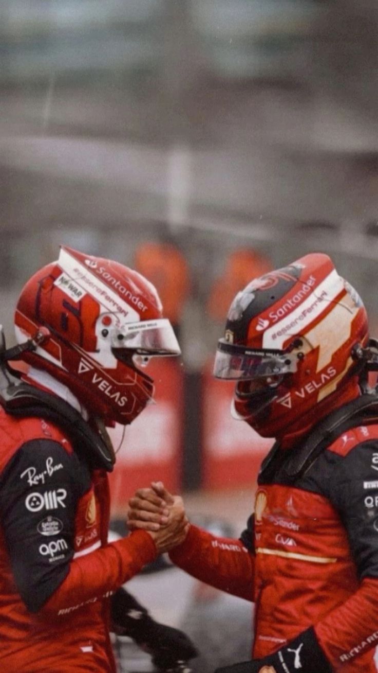 CARLOS SAINZ AND CHARLES LECLERC FERRARI F1 WALLPAPER