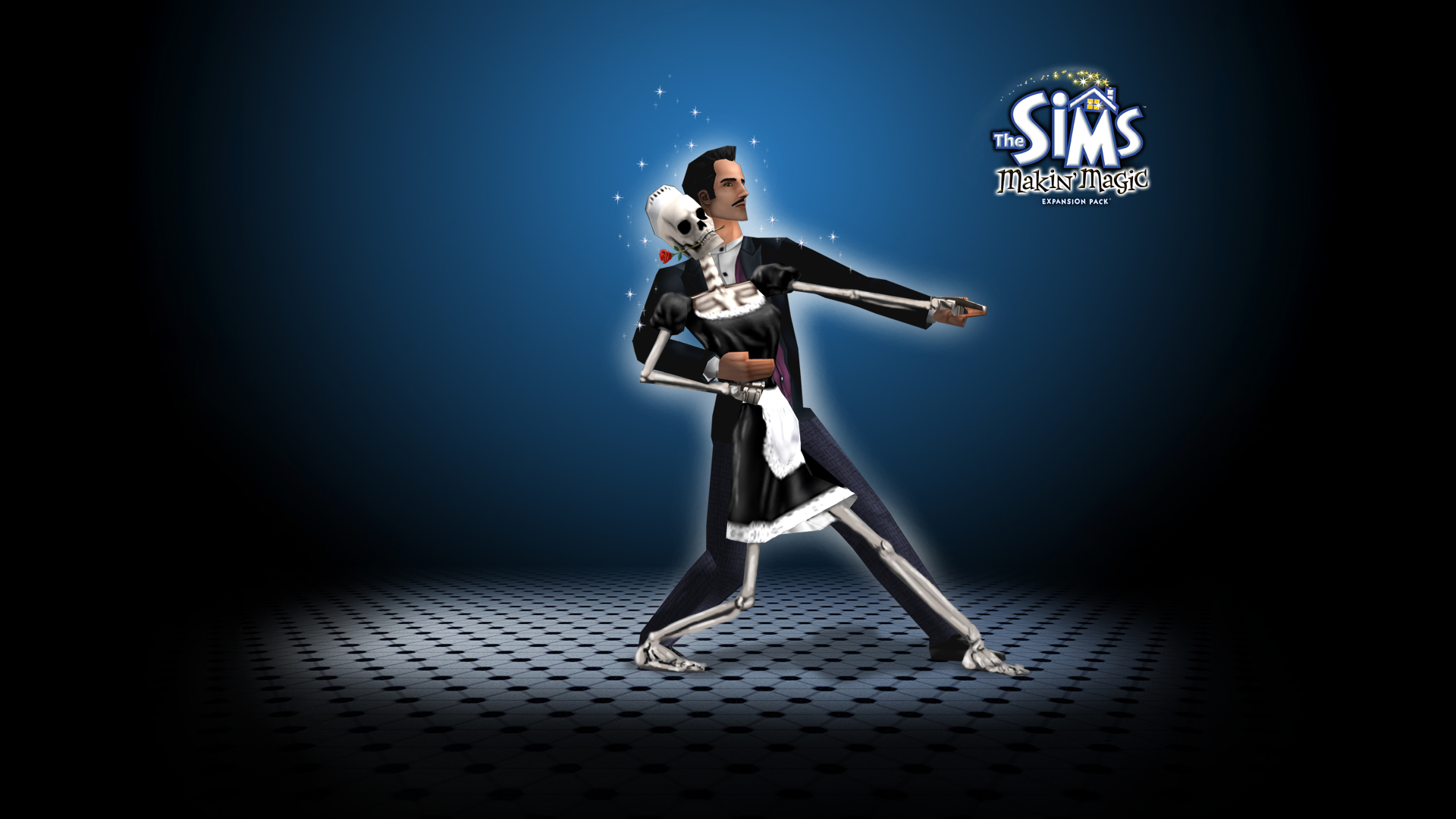 I've made an EXTENDED version of original The Sims 1: Making Magic wallpaper