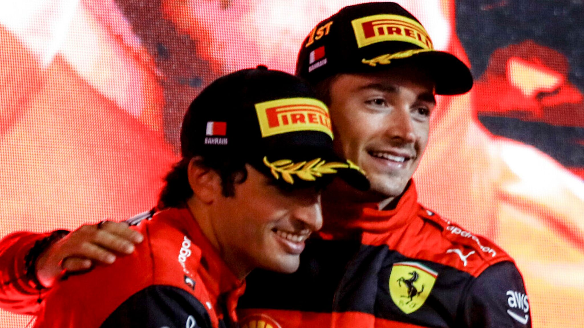 Charles Leclerc says he pleased Ferrari teammate Carlos Sainz will line up behind him as Leclerc claims pole position in the Miami GP