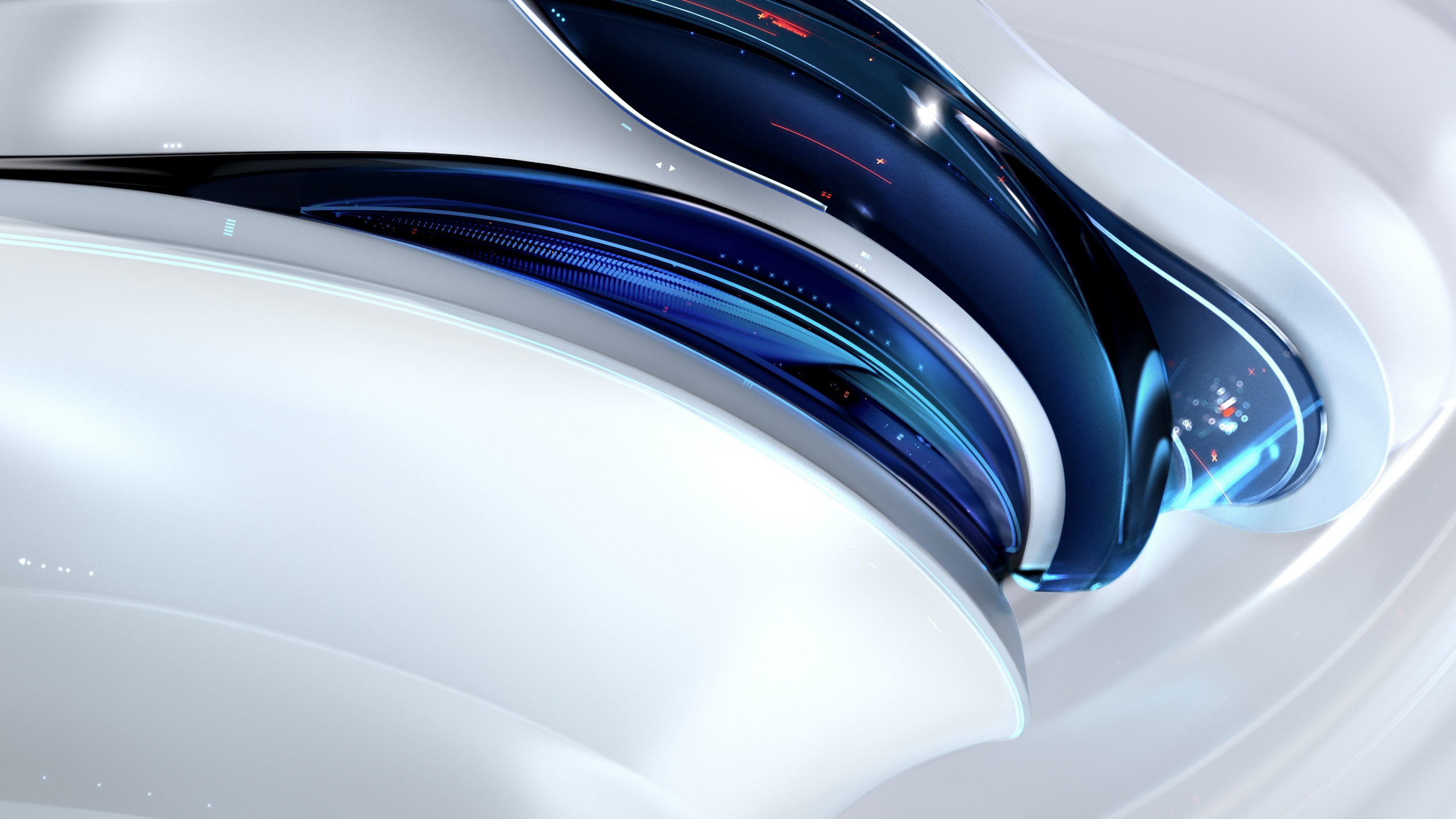 Illuminated Wallpaper 4K, 3D, Luxury, White background