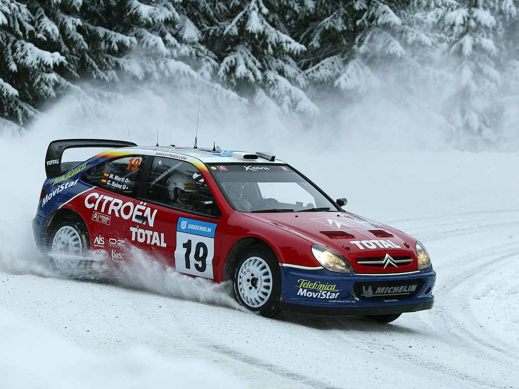 Citroen Xsara WRC of Carlos Sainz at 2003 Swedish Rally